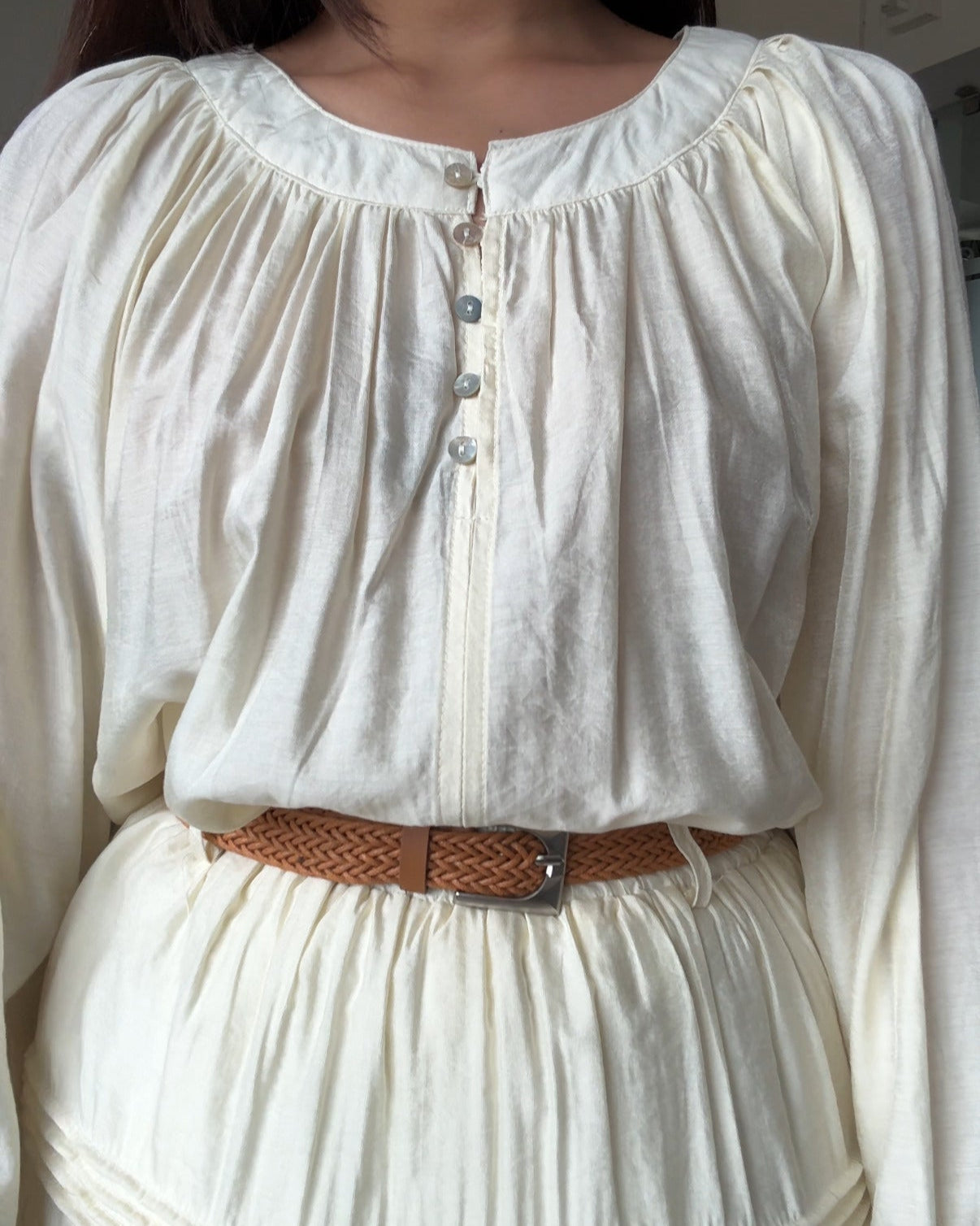 Frill Detailing Top And Skirt Set