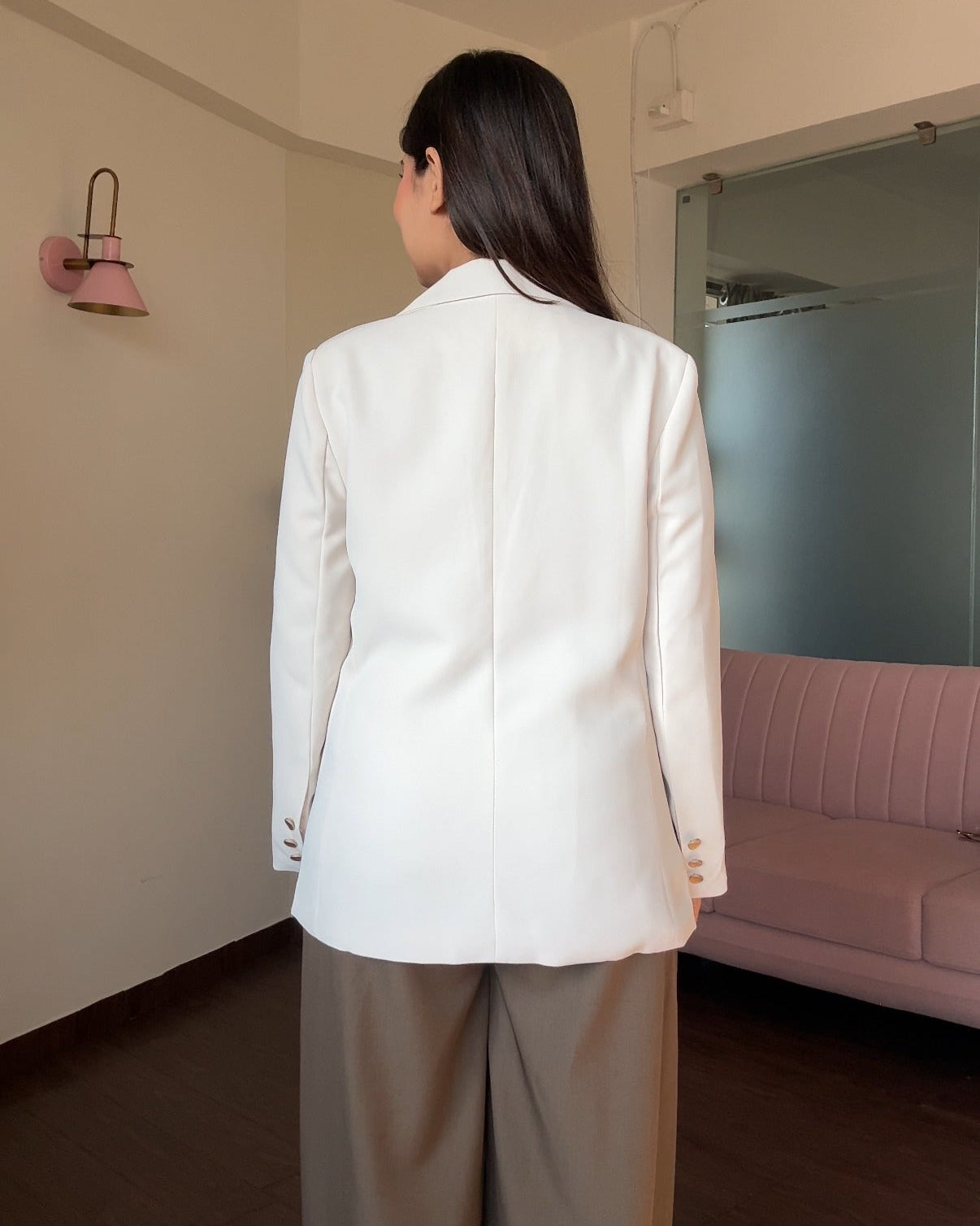 Golden Button Relaxed Fit Blazer