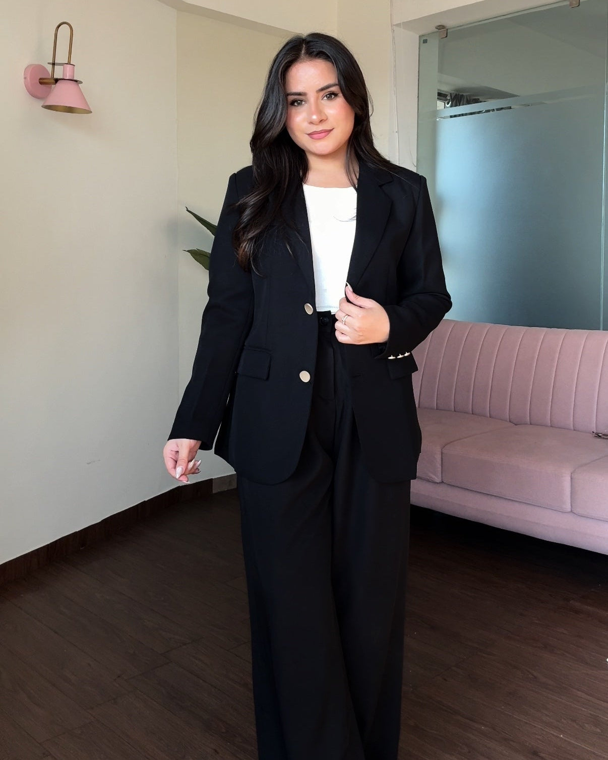 Golden Button Relaxed Fit Blazer