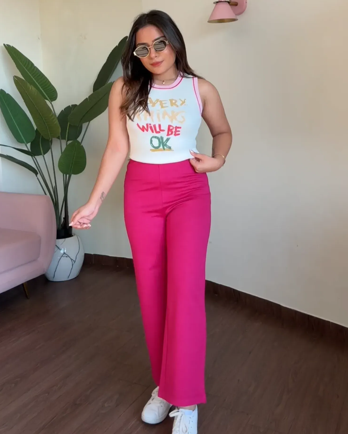 Graphic Tank Top And Pants Co-ord Set ( OLD )