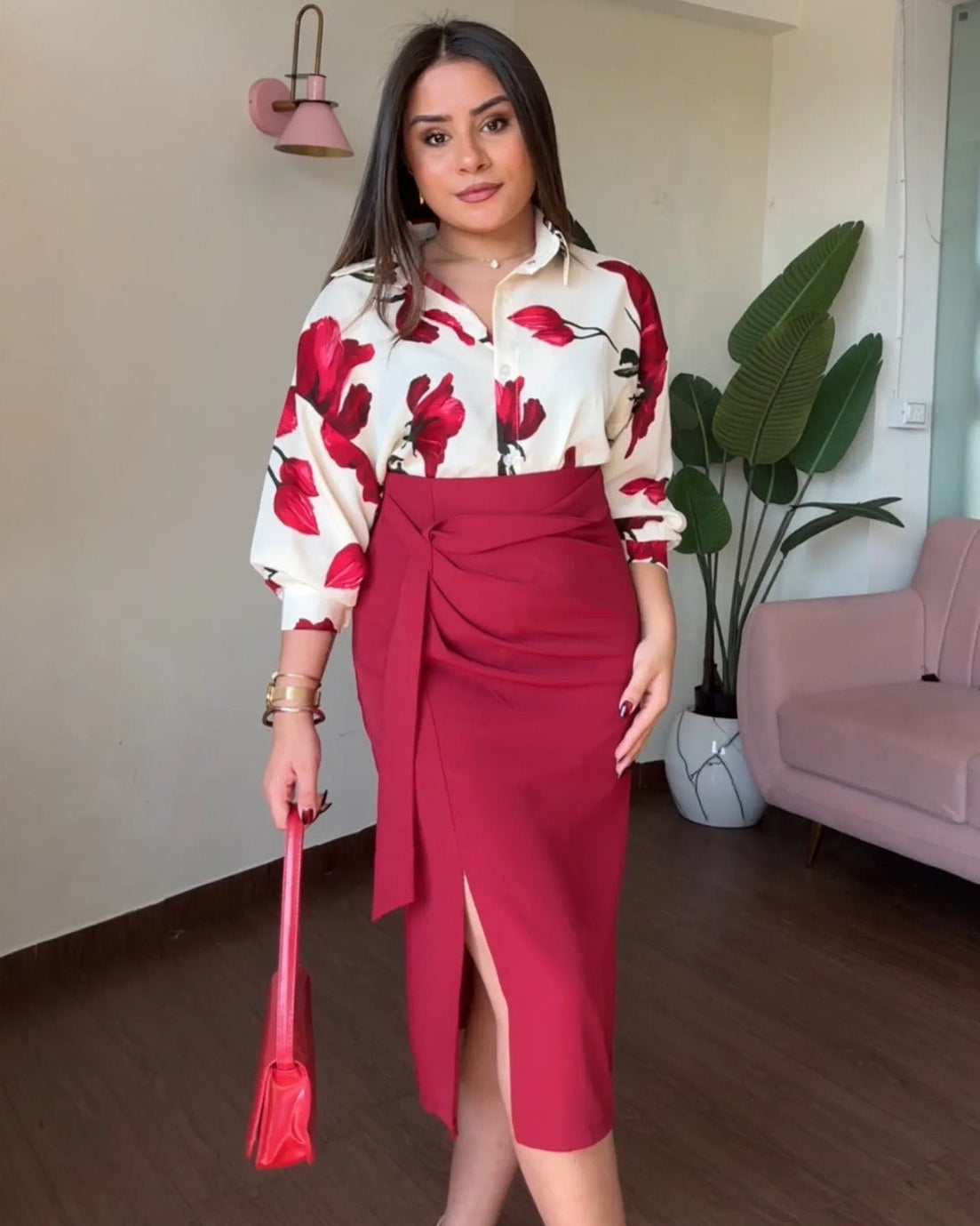 Hibiscus Knot Skirt Set