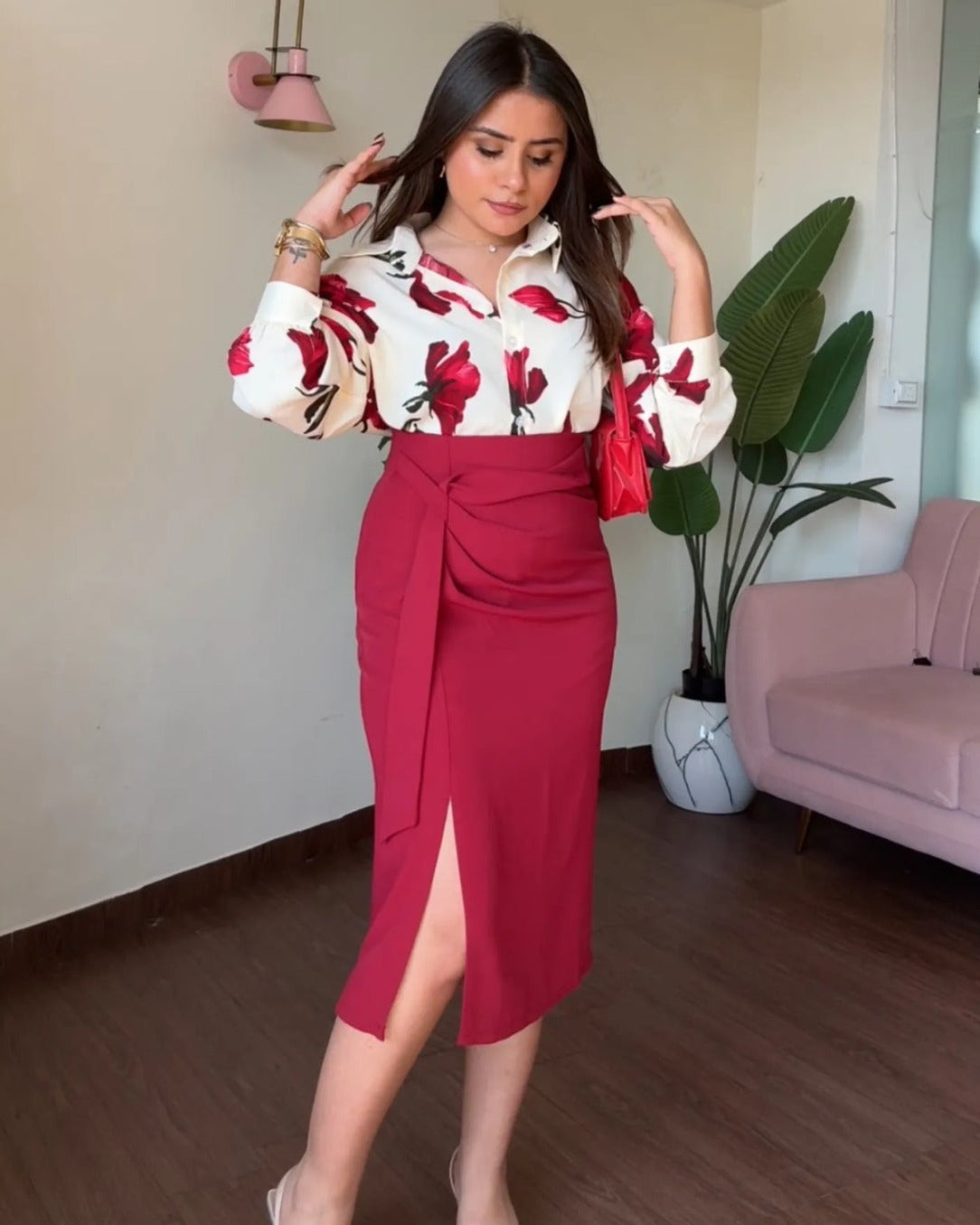 Hibiscus Knot Skirt Set