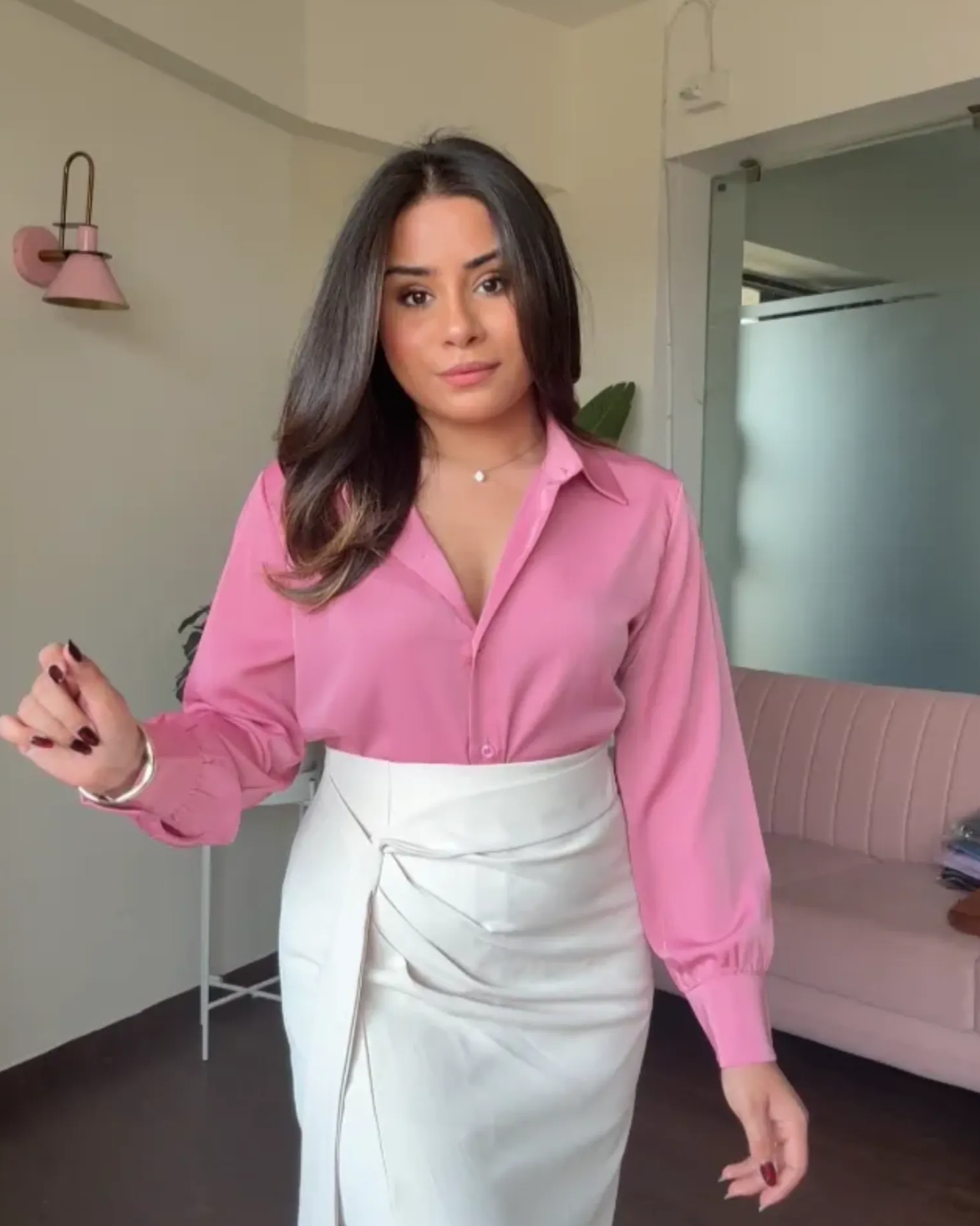 Solid Satin Shirt