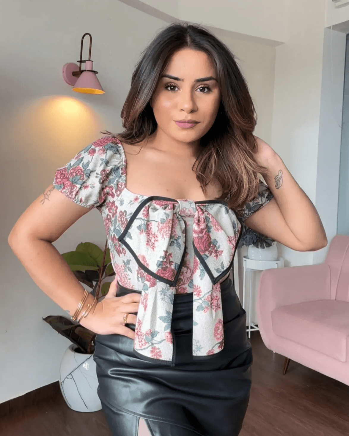 Printed Bow Top