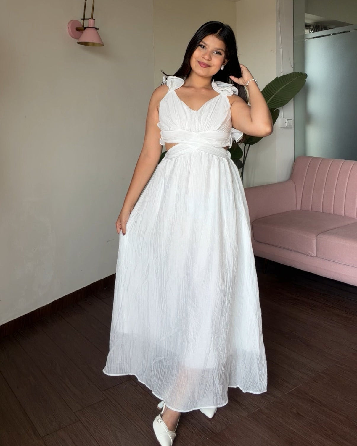Back Tie Up Maxi Dress