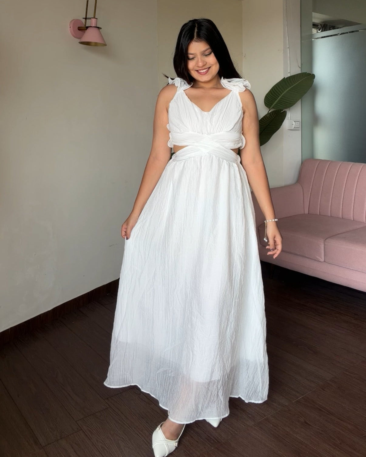 Back Tie Up Maxi Dress