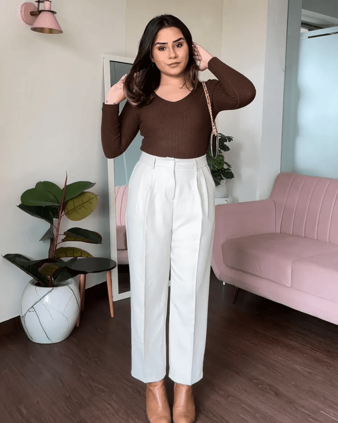 High-Waisted Cigarette Fit Pant