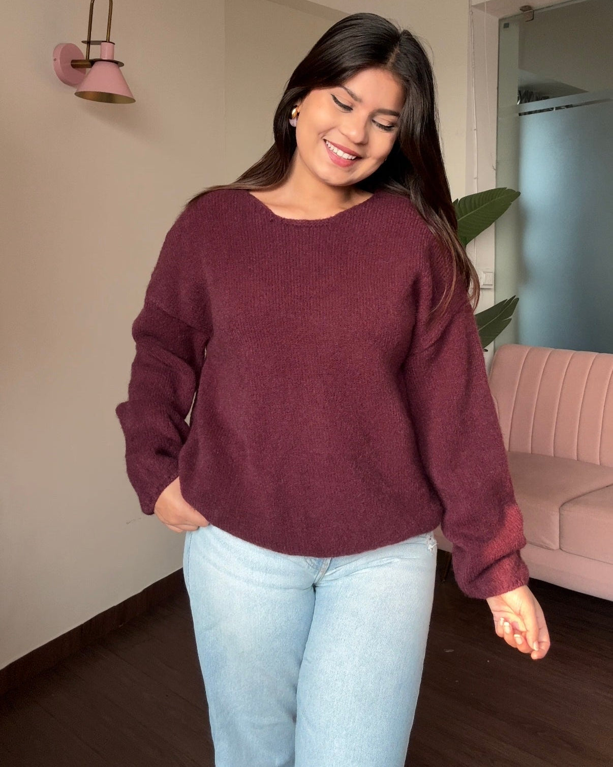 Round Neck Baggy Pullover