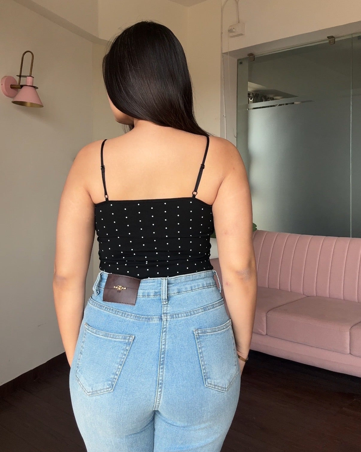 Polka Dot Padded Cami Top