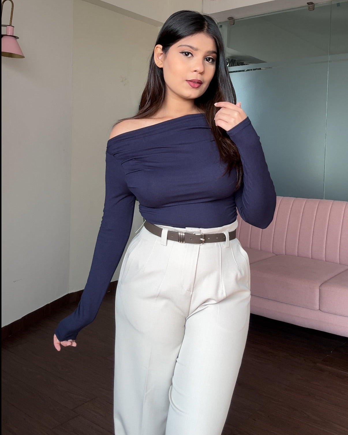 Boat Neck Fitted Top