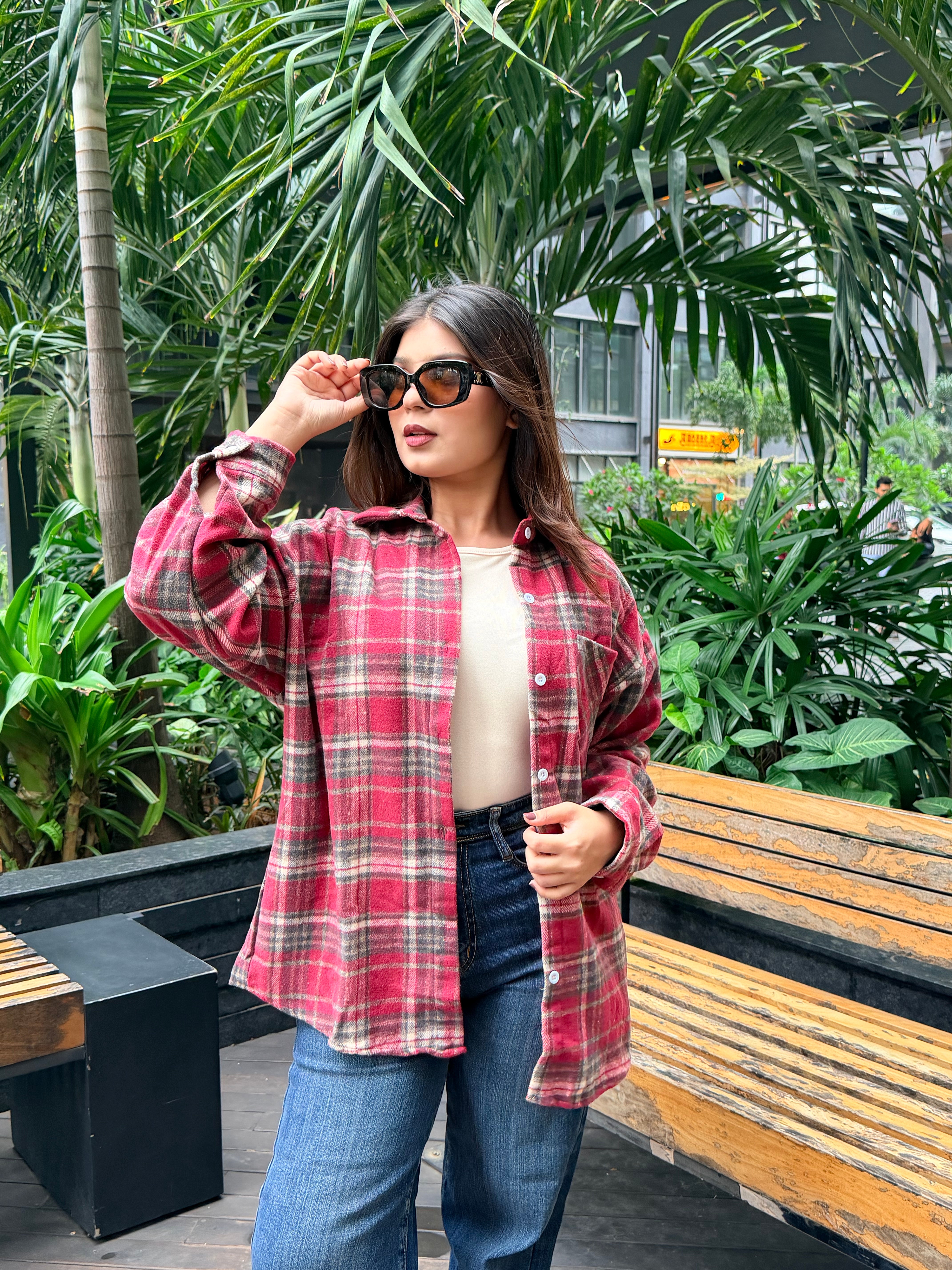 Checker Light Woollen Jacket