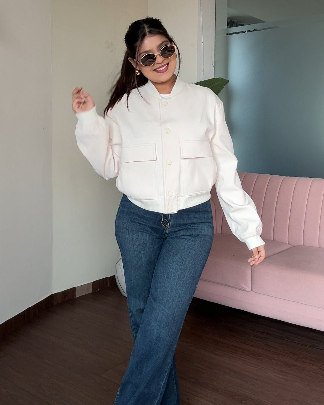 Premium Relaxed Fit Cargo Bomber Jacket