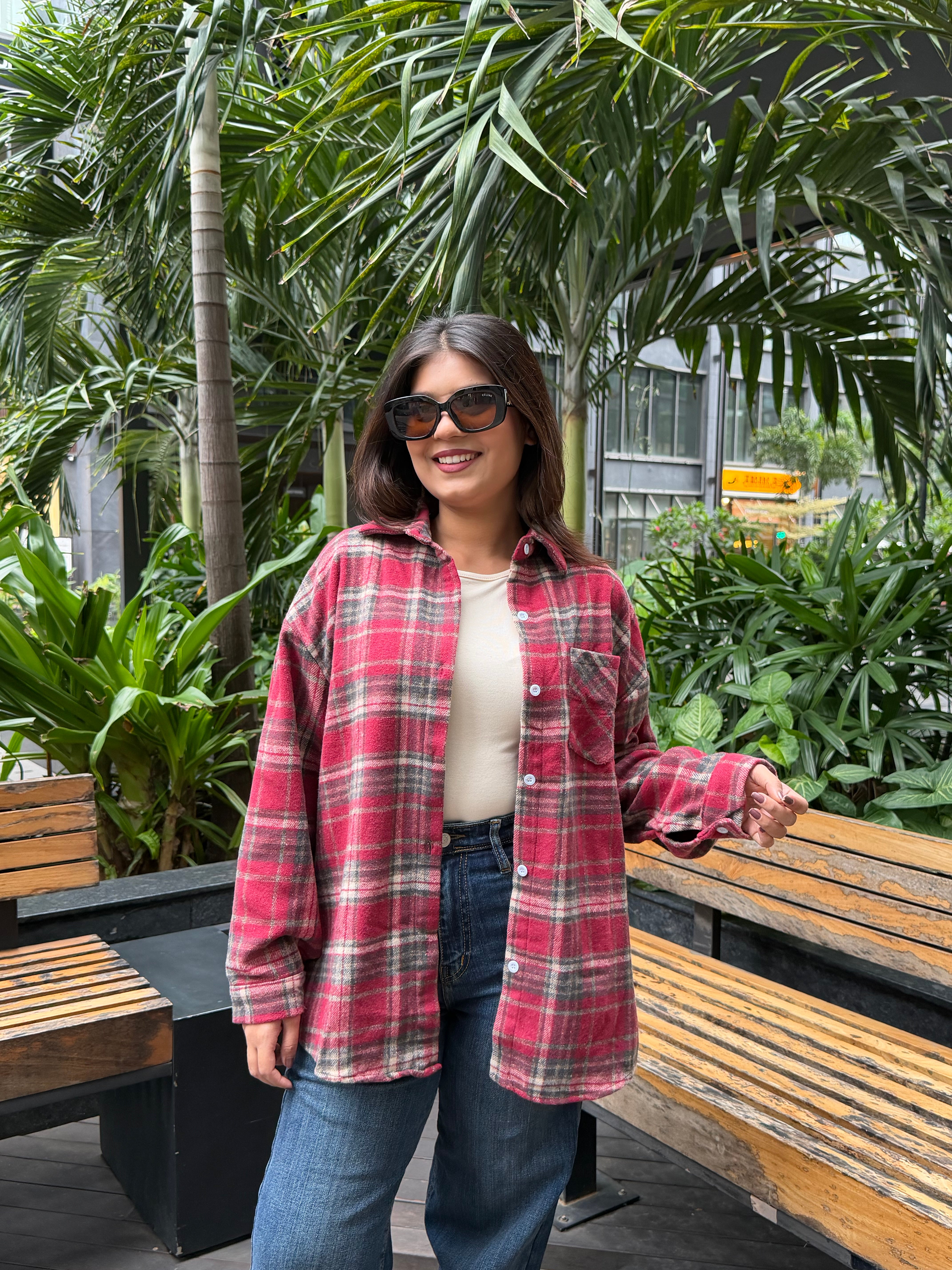 Checker Light Woollen Jacket