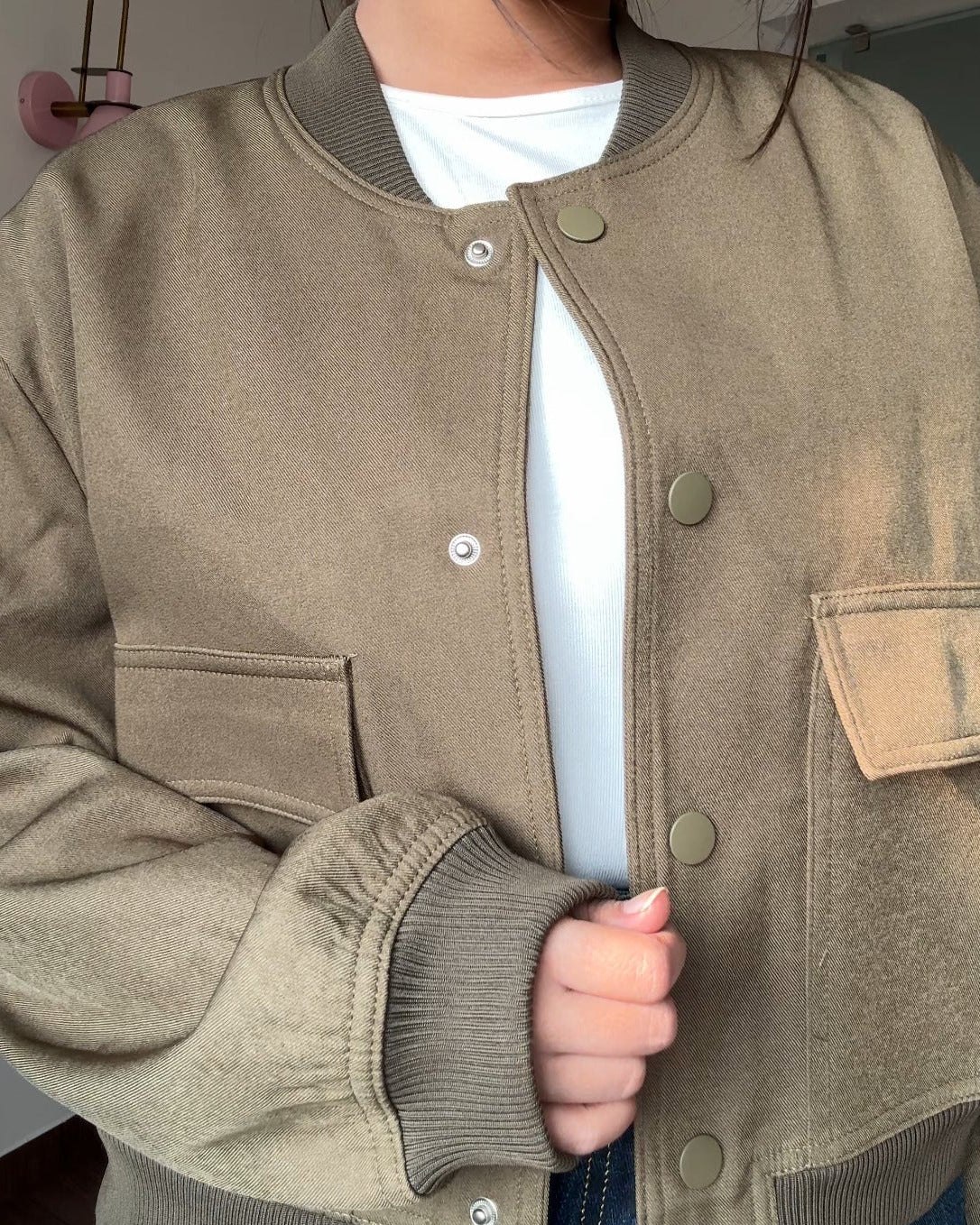 Premium Relaxed Fit Cargo Bomber Jacket