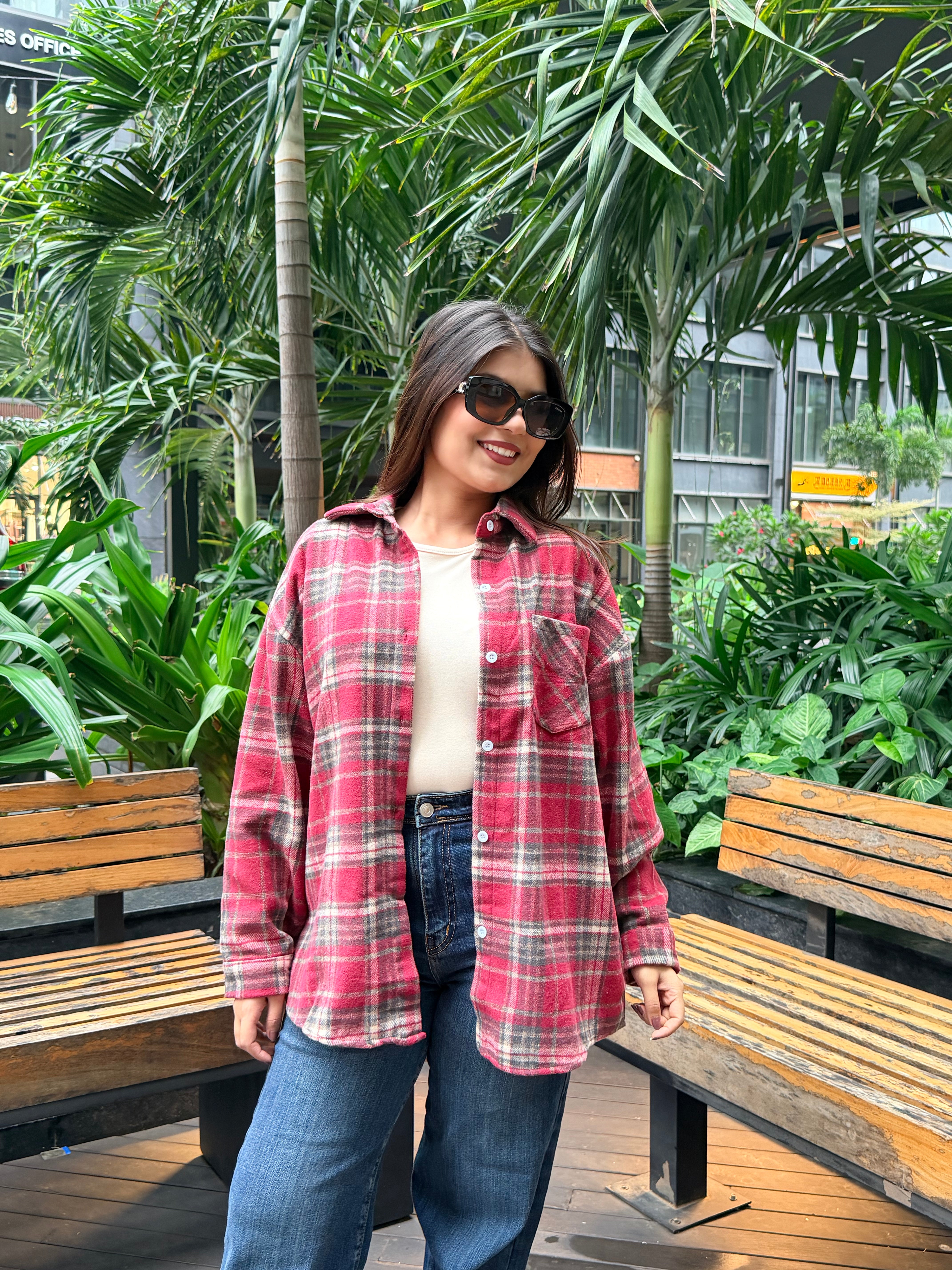 Checker Light Woollen Jacket