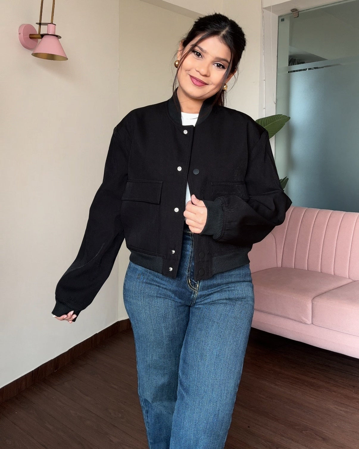 Premium Relaxed Fit Cargo Bomber Jacket