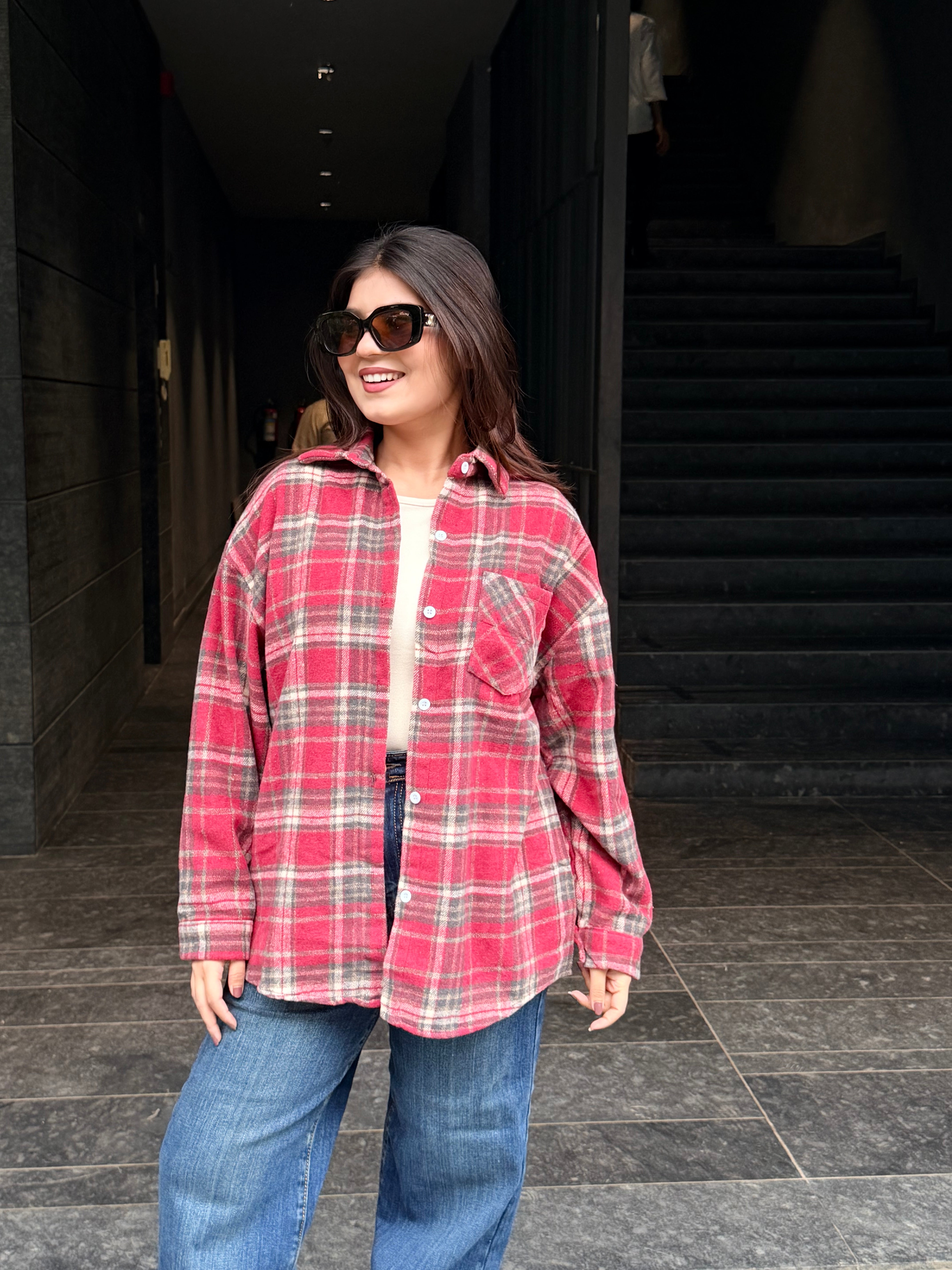 Checker Light Woollen Jacket