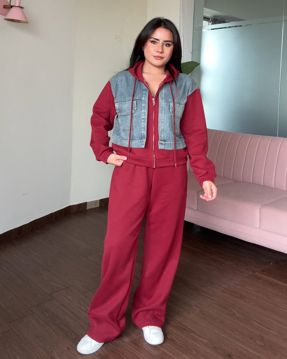 Denim Zip-Up Co-ord Set