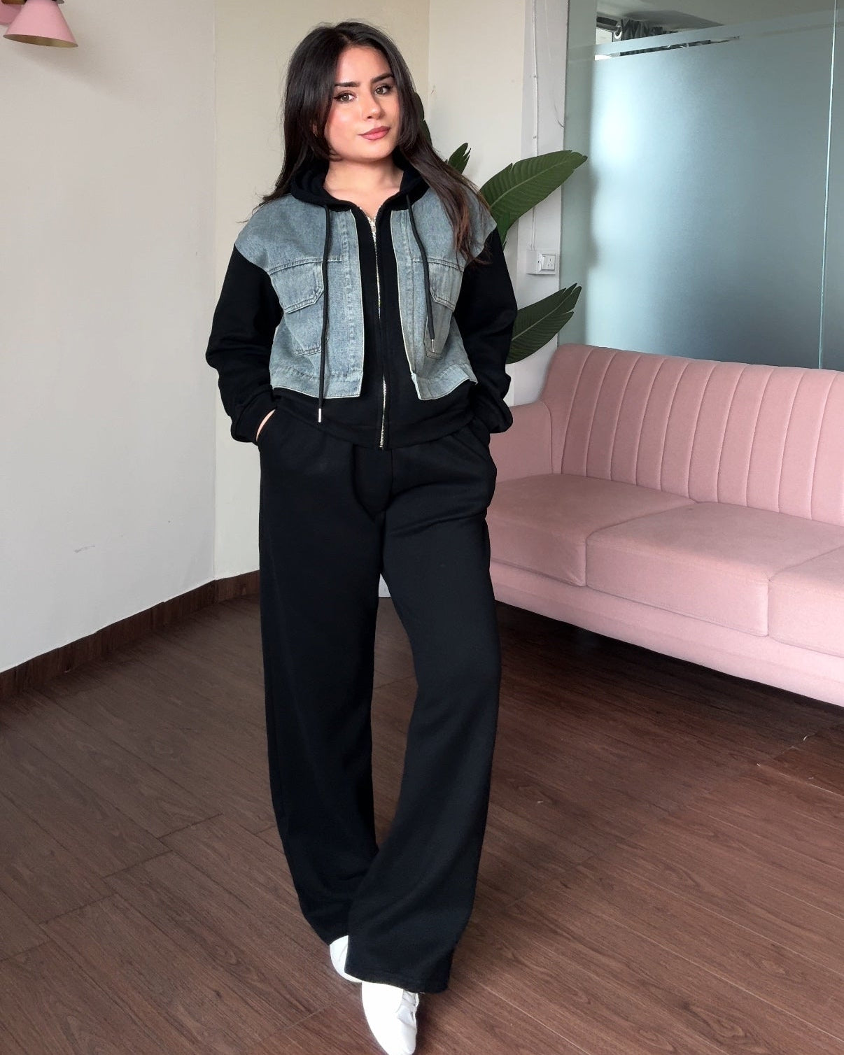 Denim Zip-Up Co-ord Set