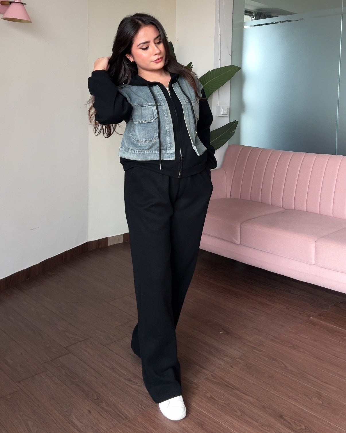 Denim Zip-Up Co-ord Set