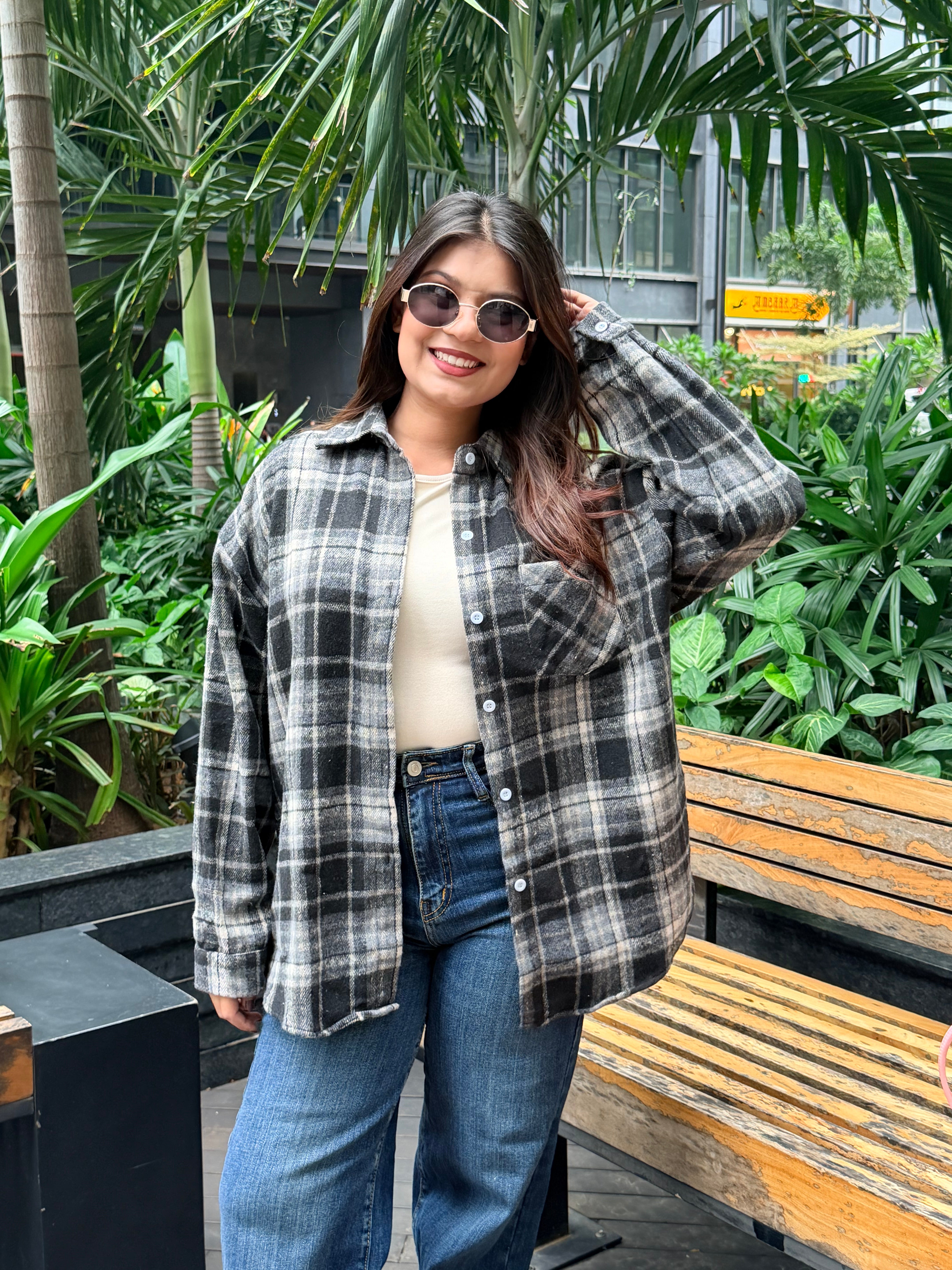 Checker Light Woollen Jacket