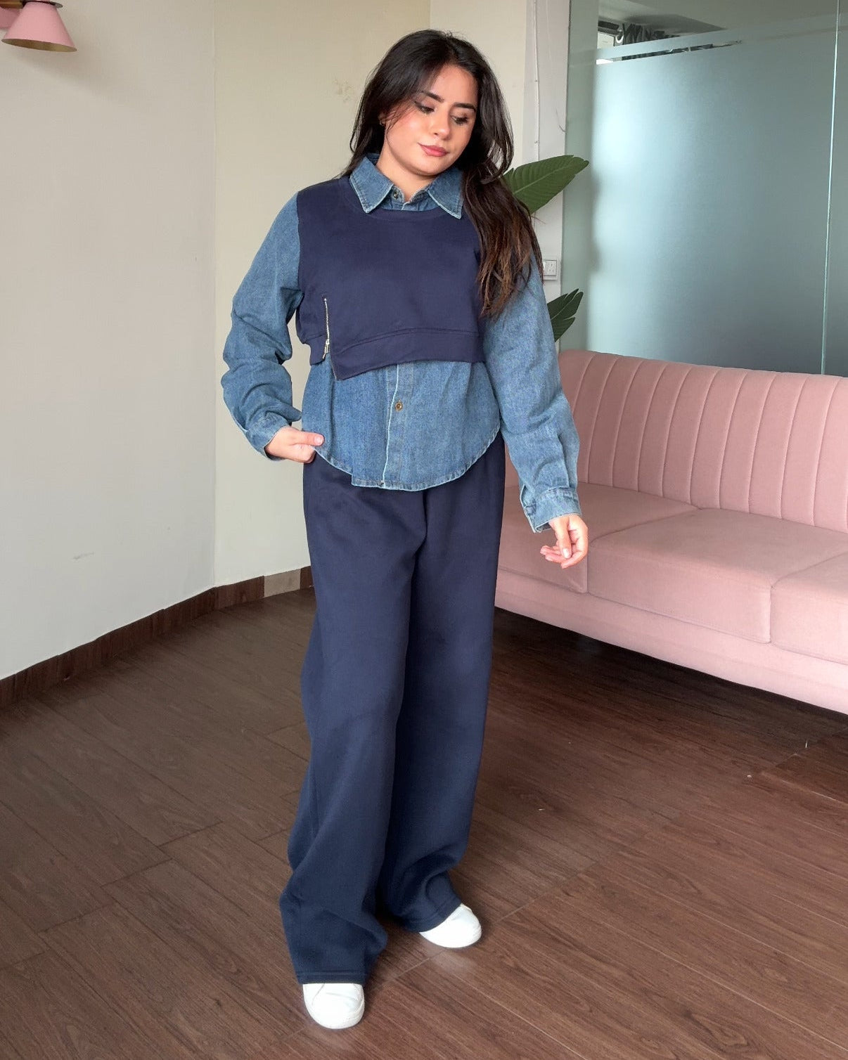 Vest Detailing Denim Co-ord Set