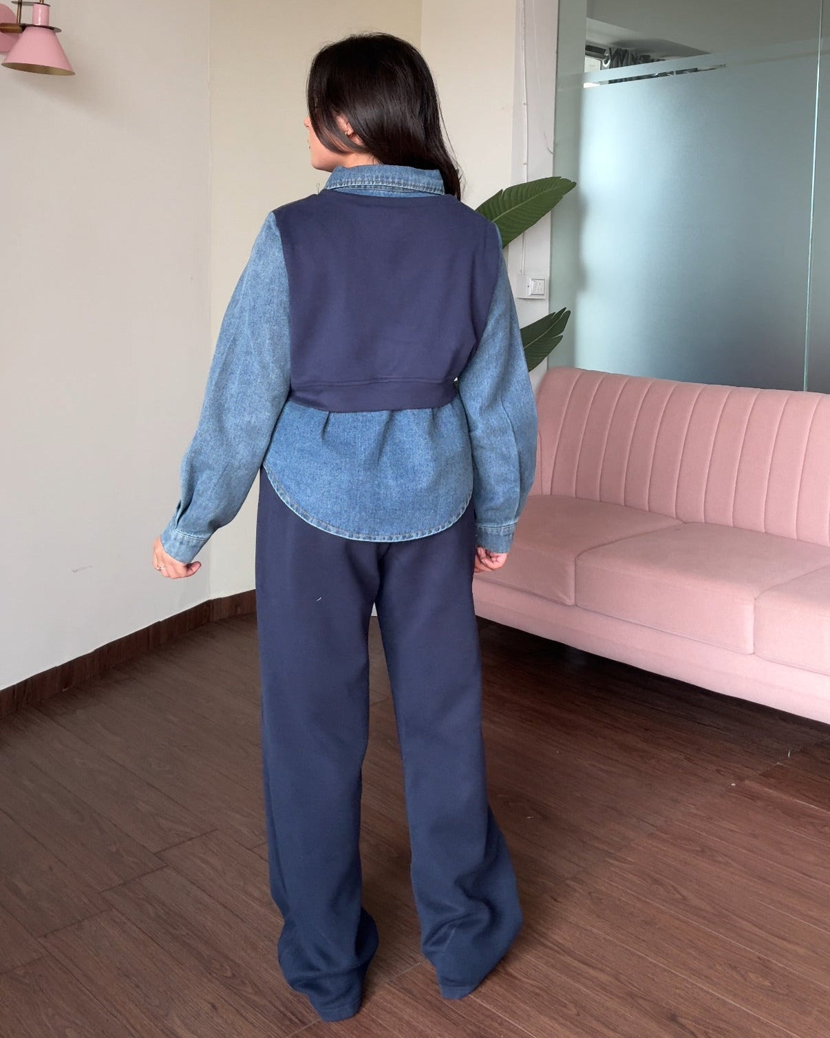 Vest Detailing Denim Co-ord Set