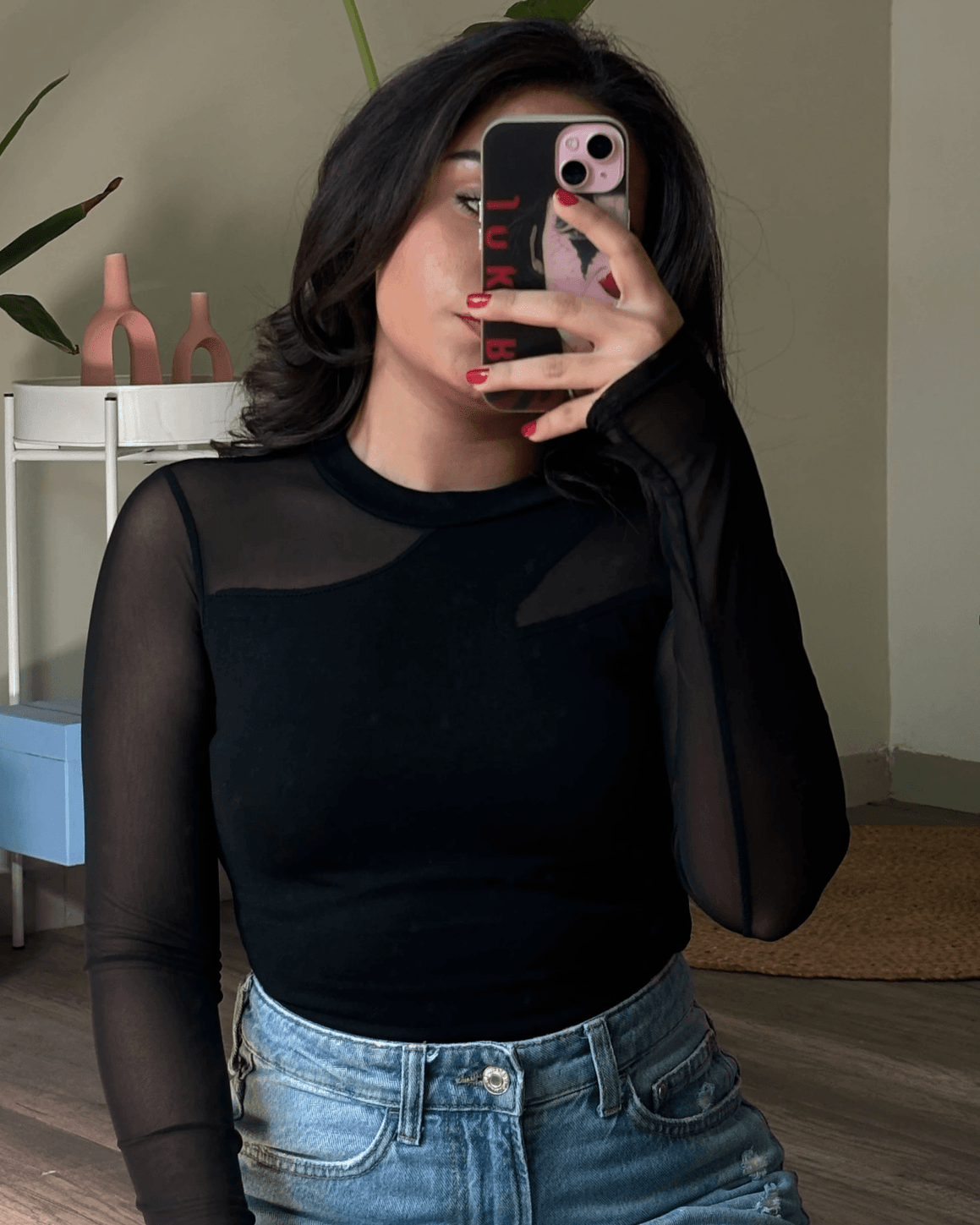 Mesh Cut Out Top