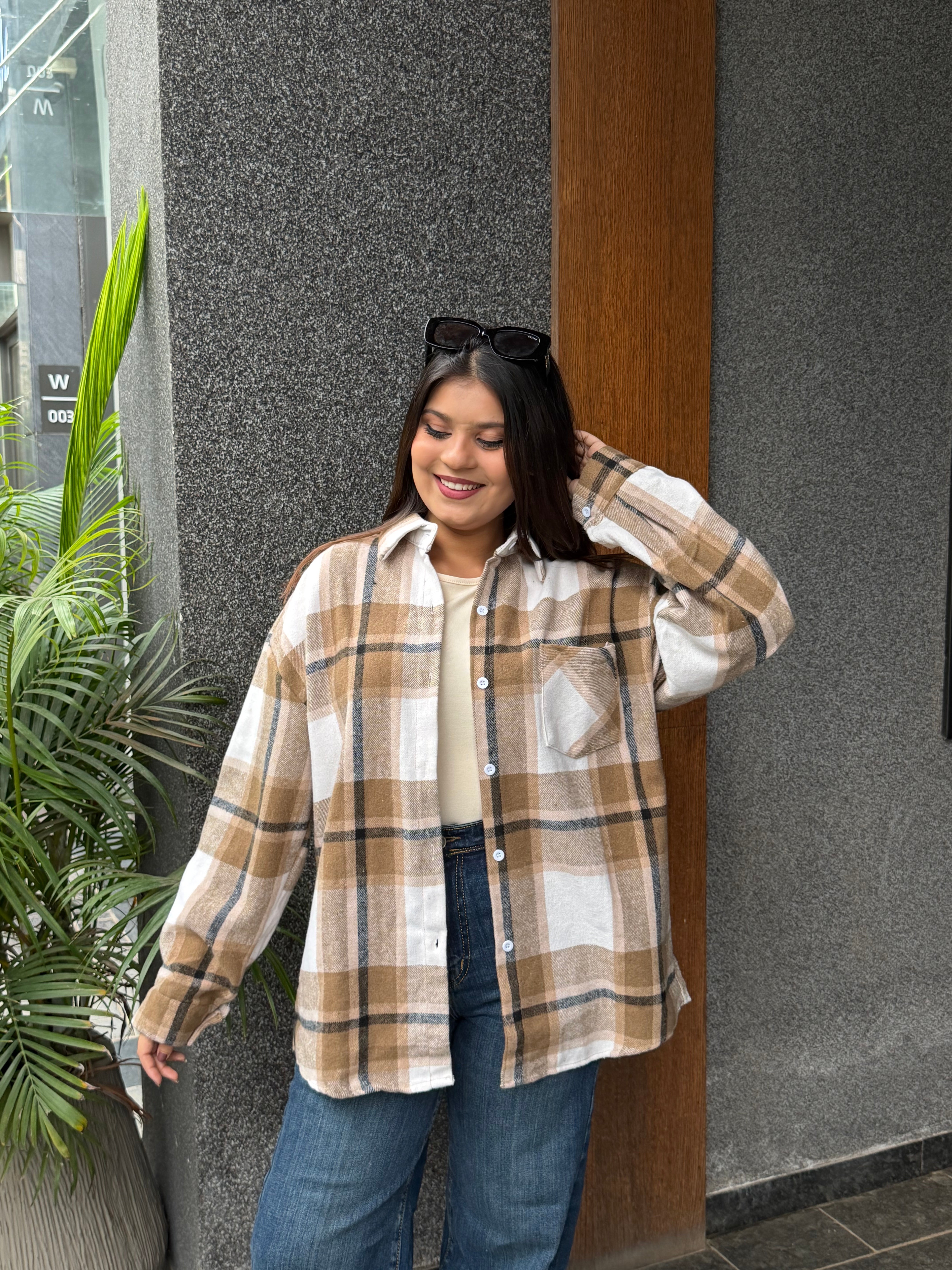 Checker Light Woollen Jacket