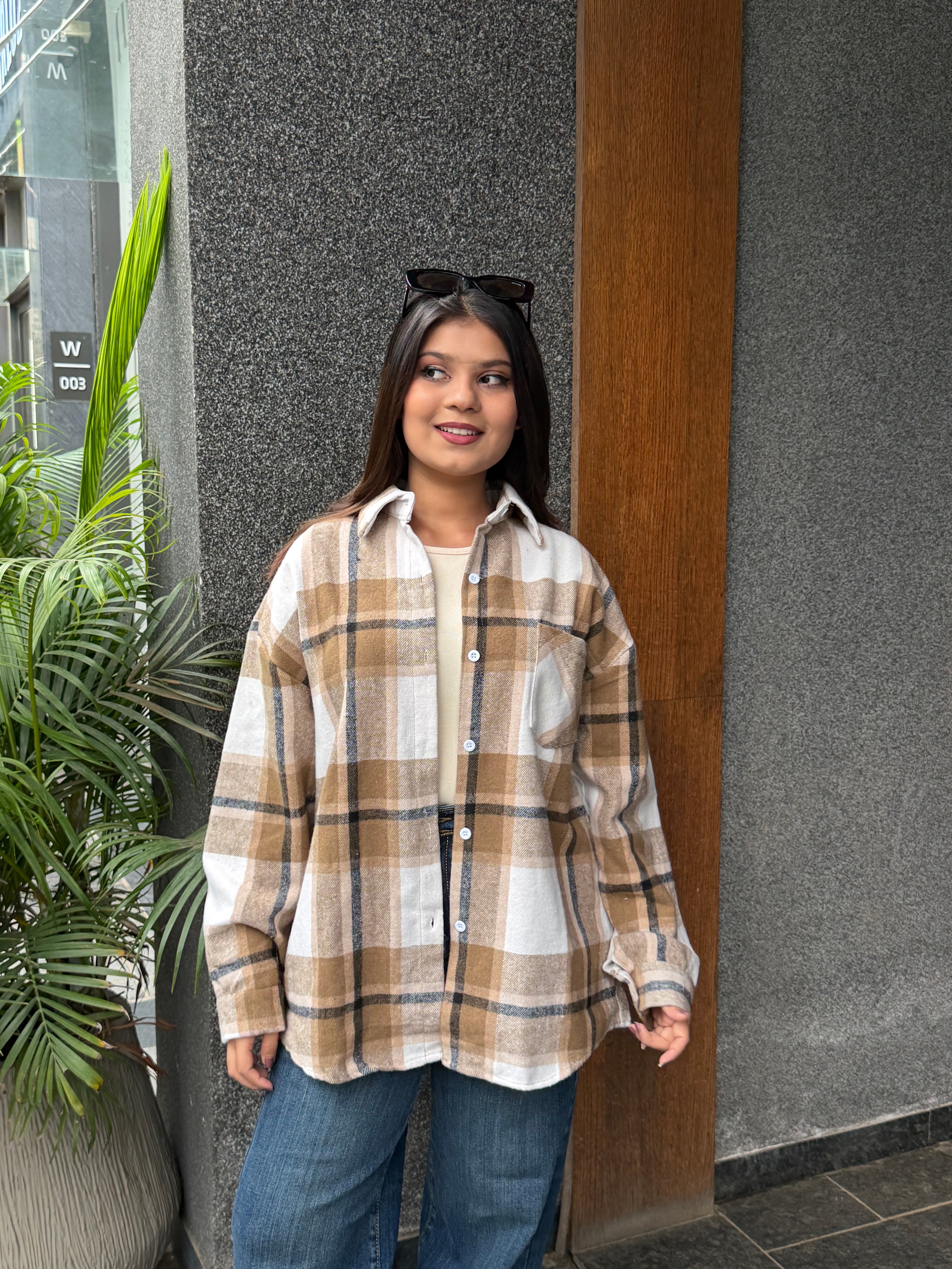 Checker Light Woollen Jacket