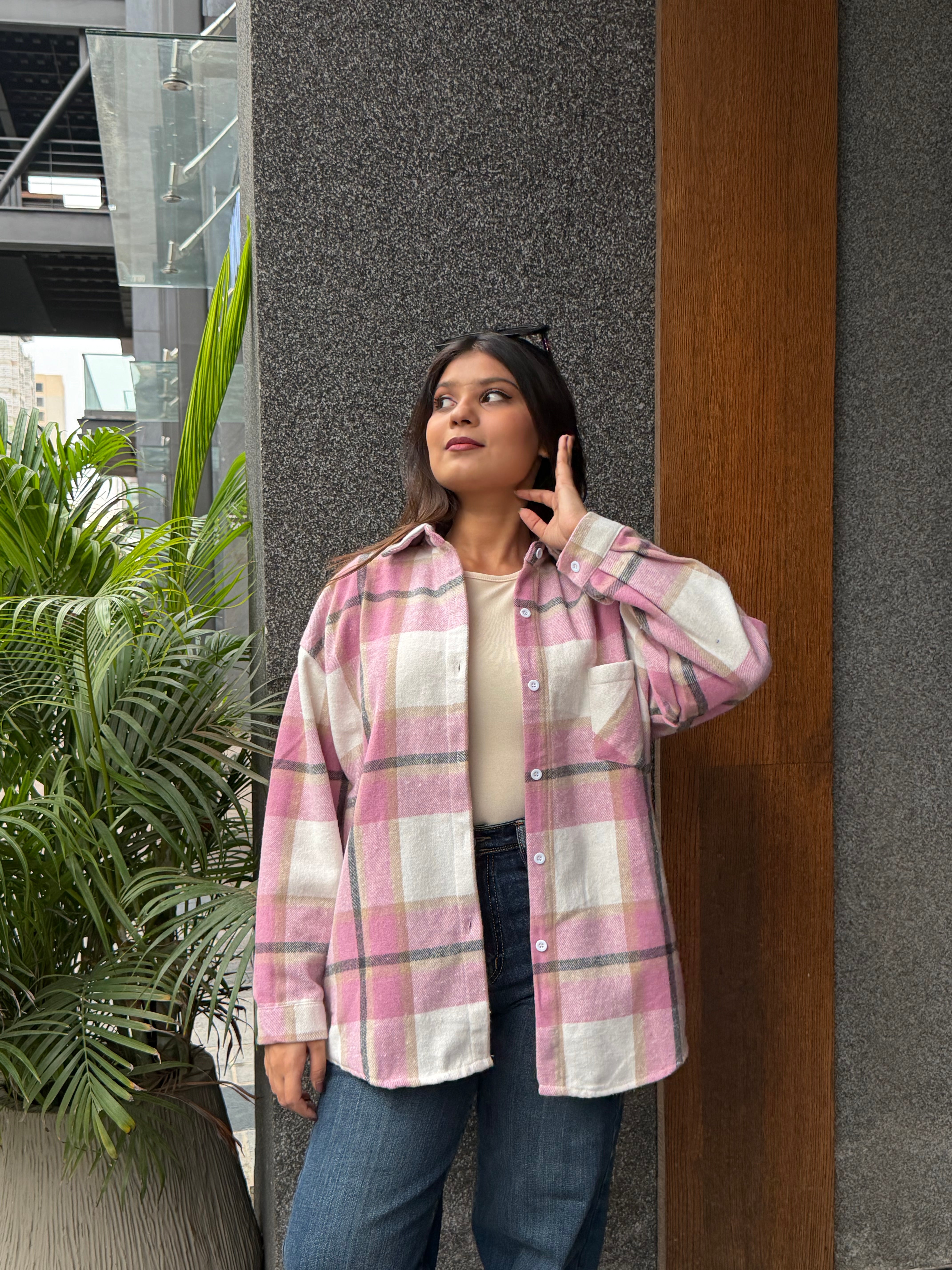 Checker Light Woollen Jacket