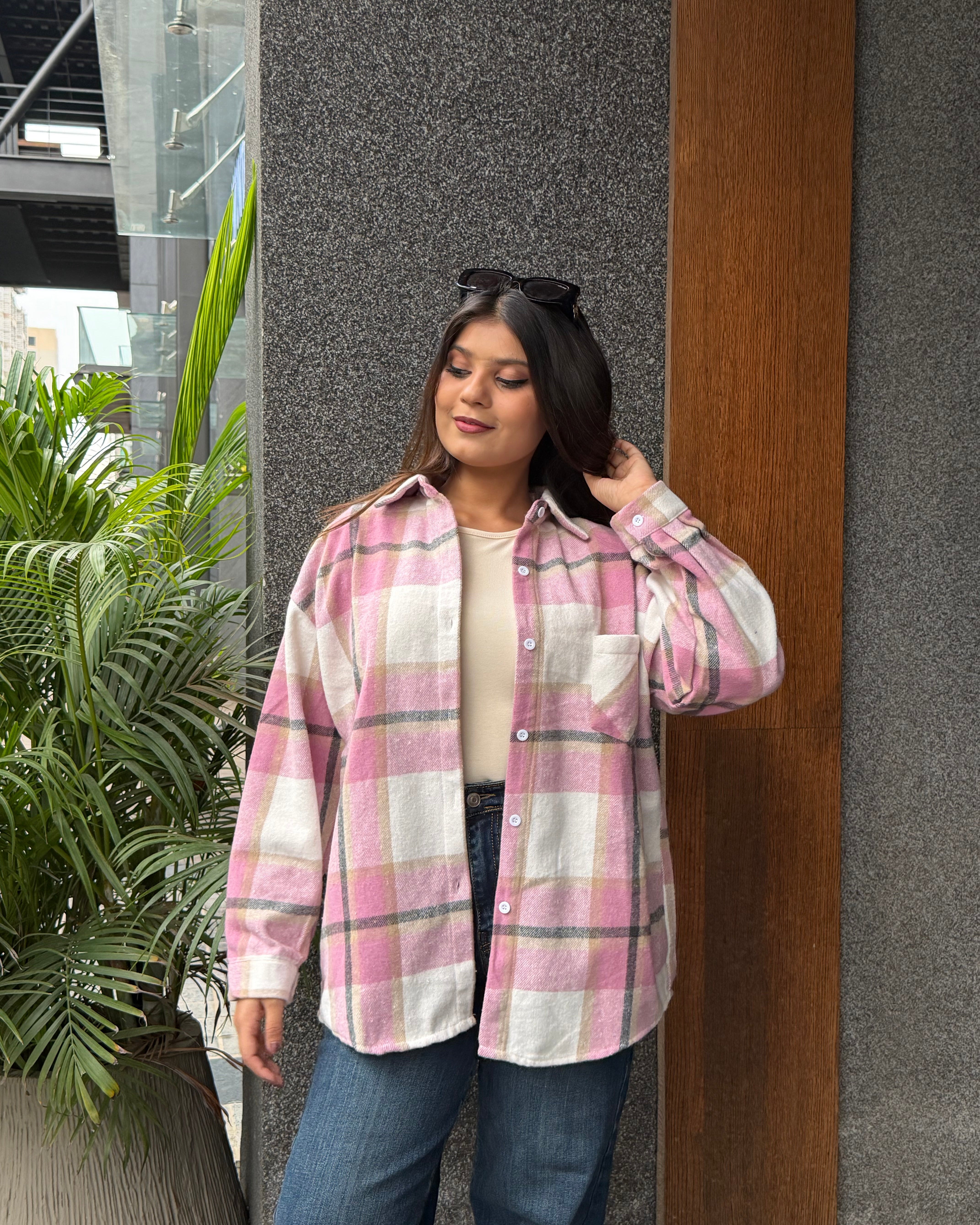 Checker Light Woollen Jacket