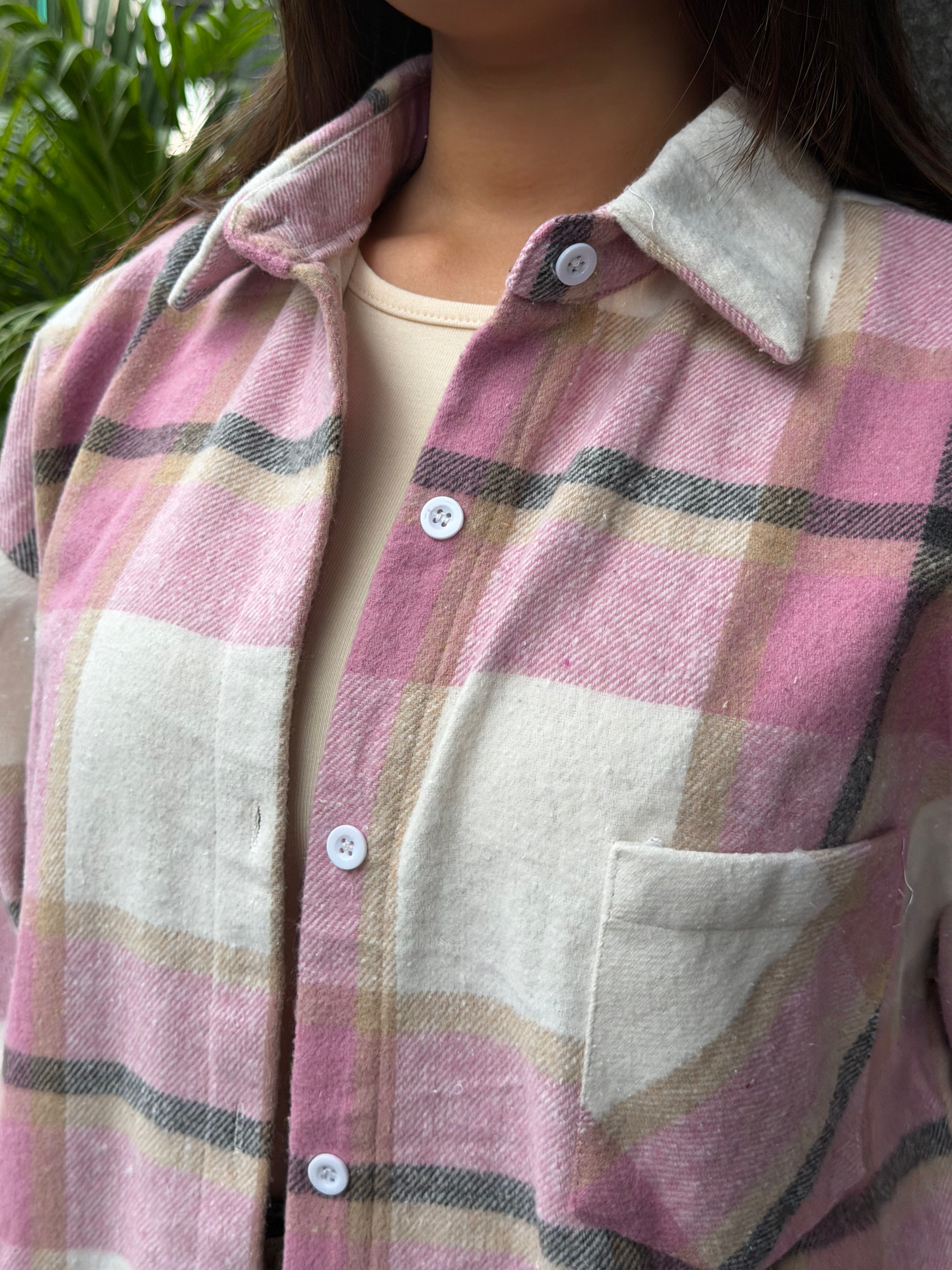 Checker Light Woollen Jacket