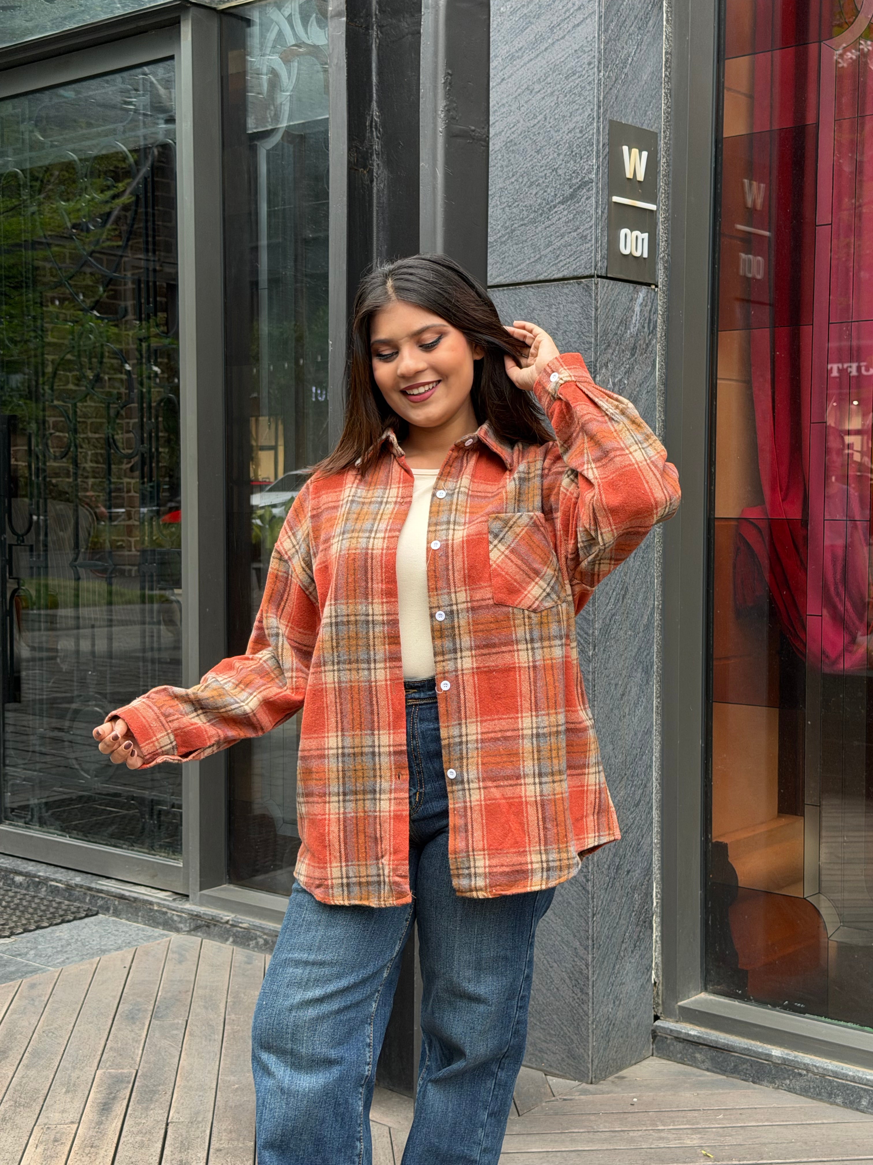 Checker Light Woollen Jacket