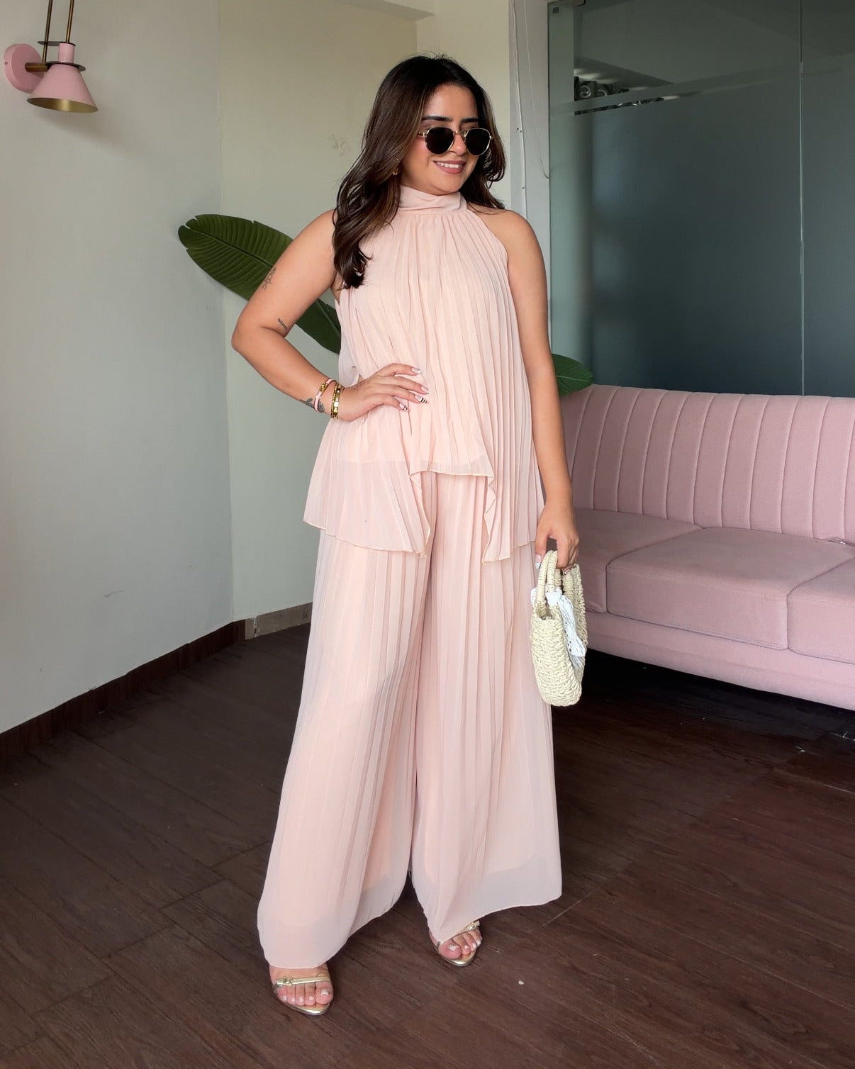 Pleated Flowy Summer Co-ord Set