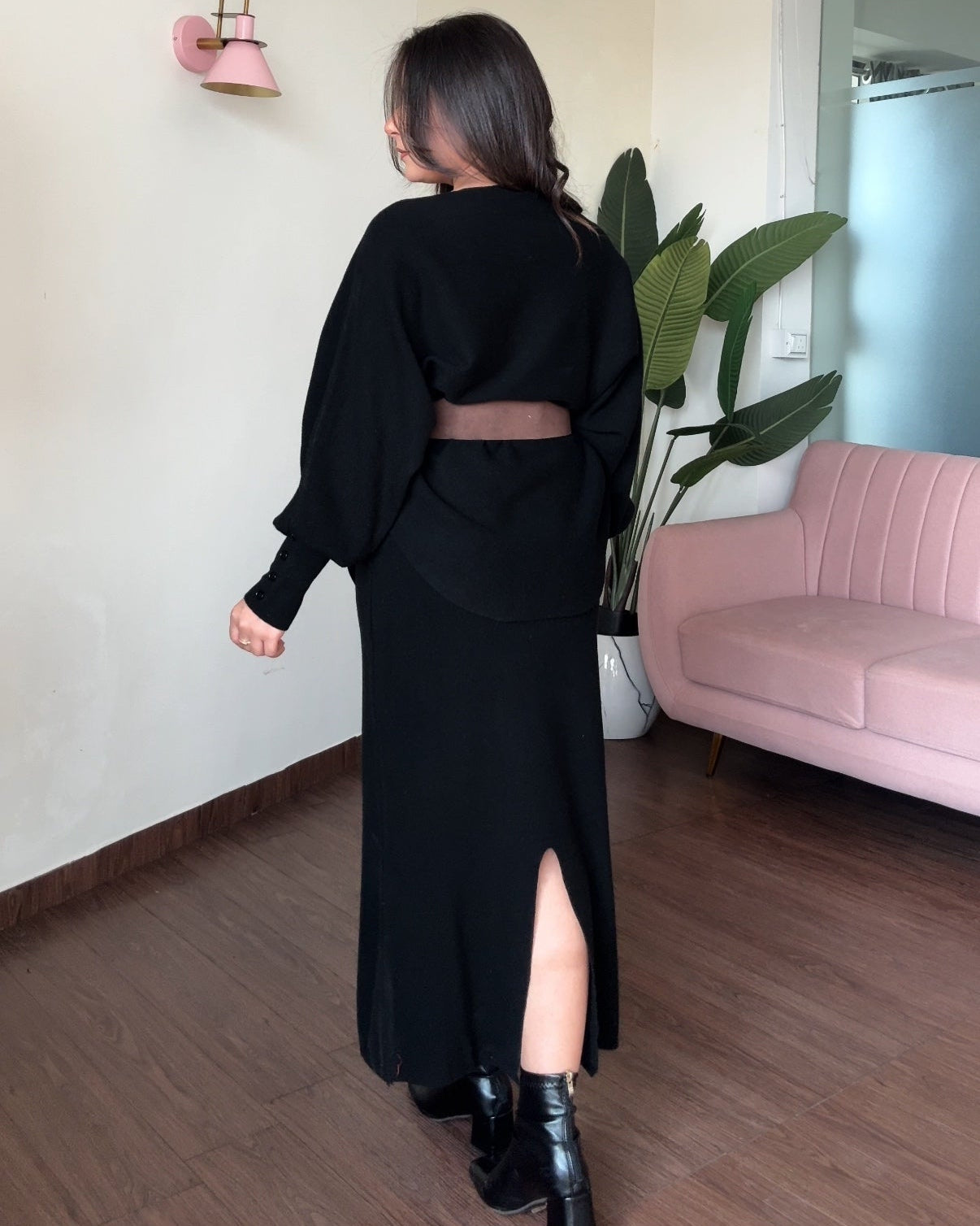 3 Piece Baggy Knitted Winter Co-ord With Belt