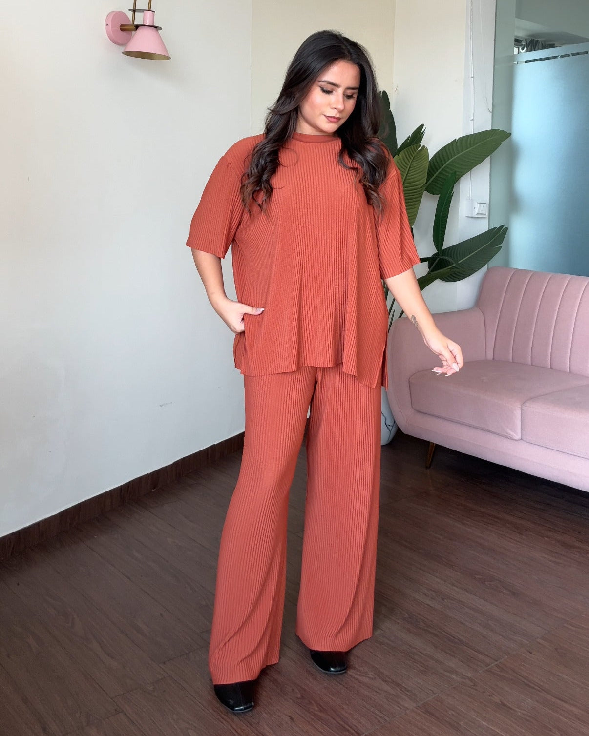 Wrinkle Relaxed Fit Co-ord Set