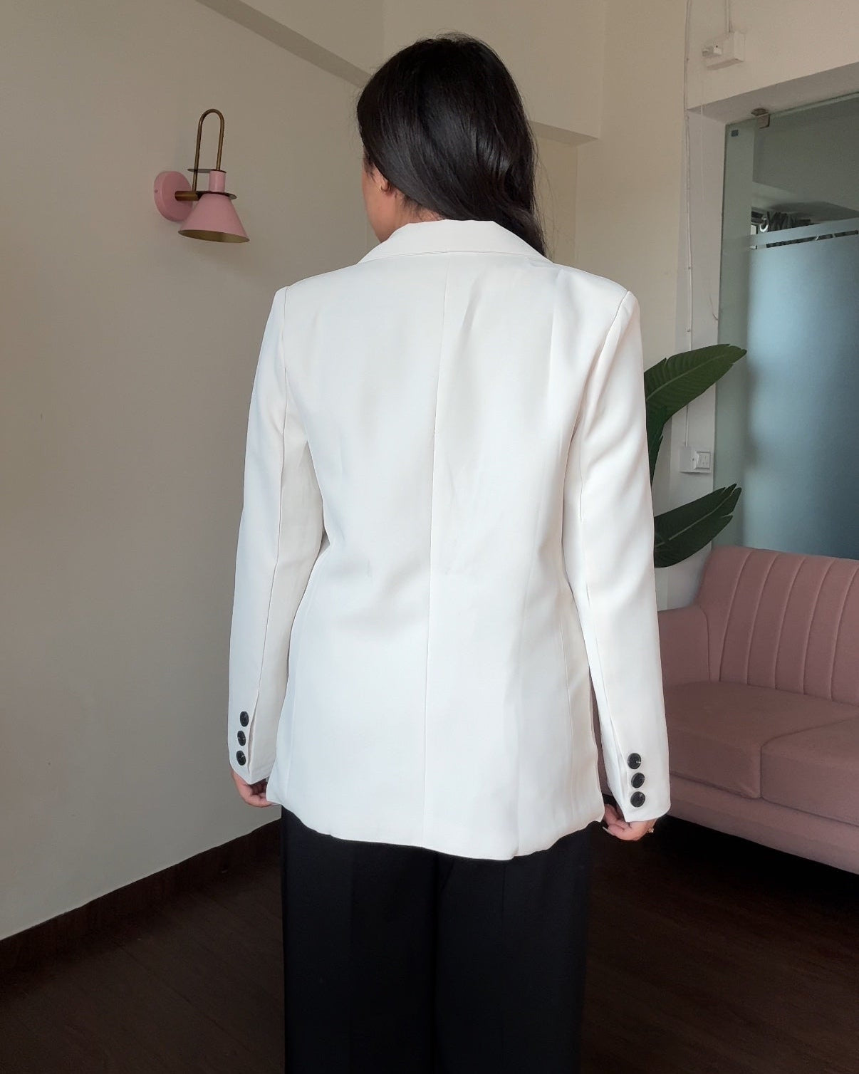 Premium Fitted Blazer With Shoulder Padding