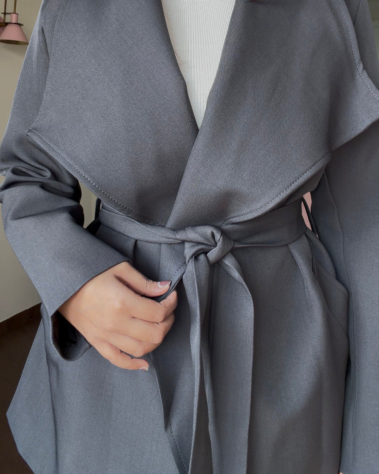 Heavy Coat And Tailored Pants Formal Set