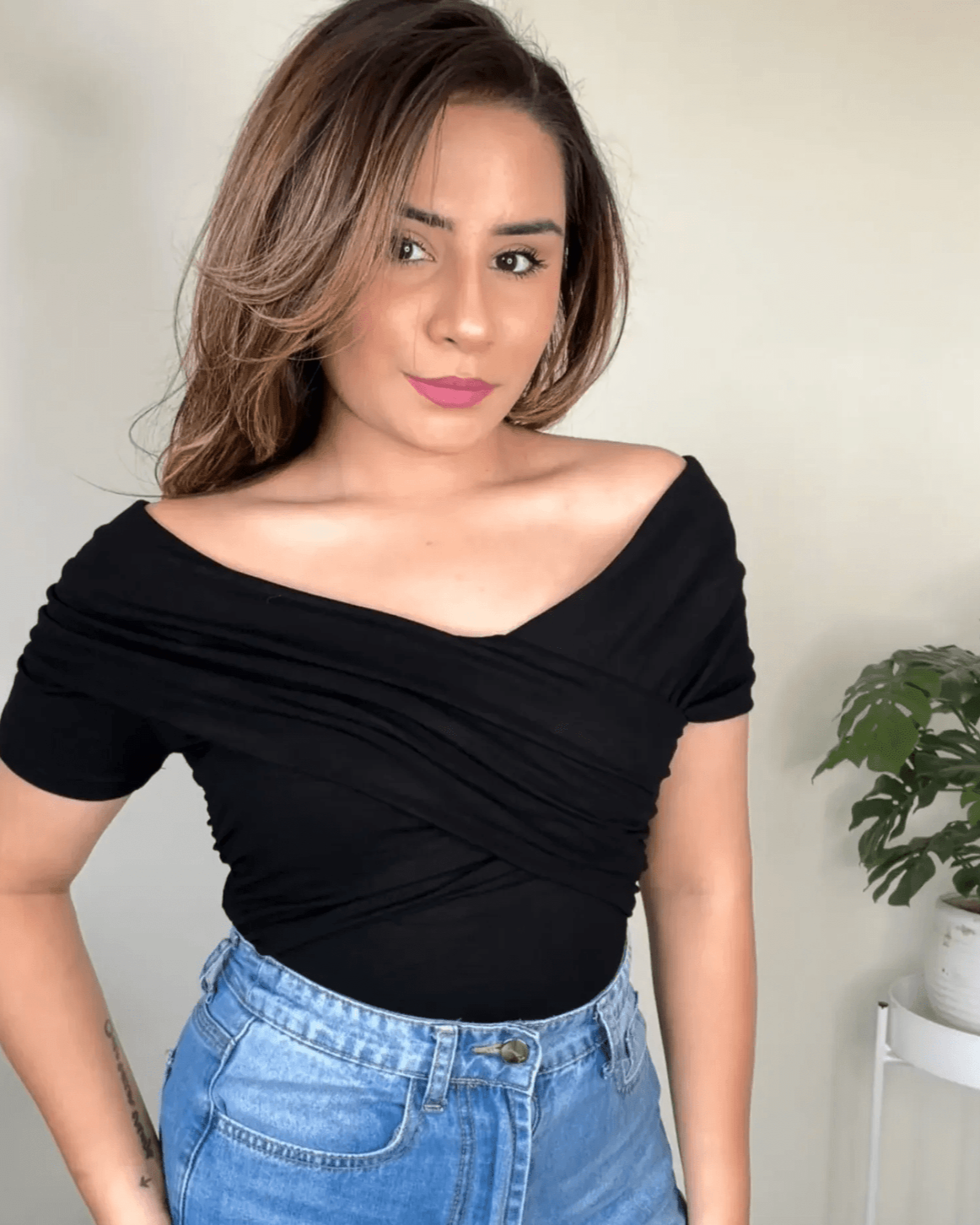 Criss Cross Off Shoulder Top