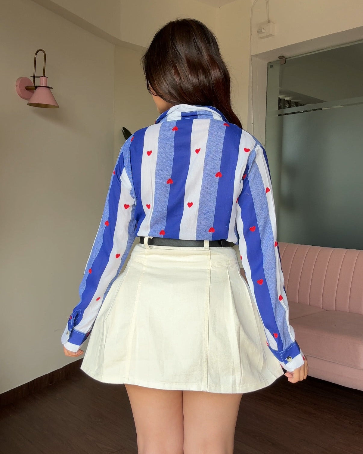 Heart Embroidery Shirt