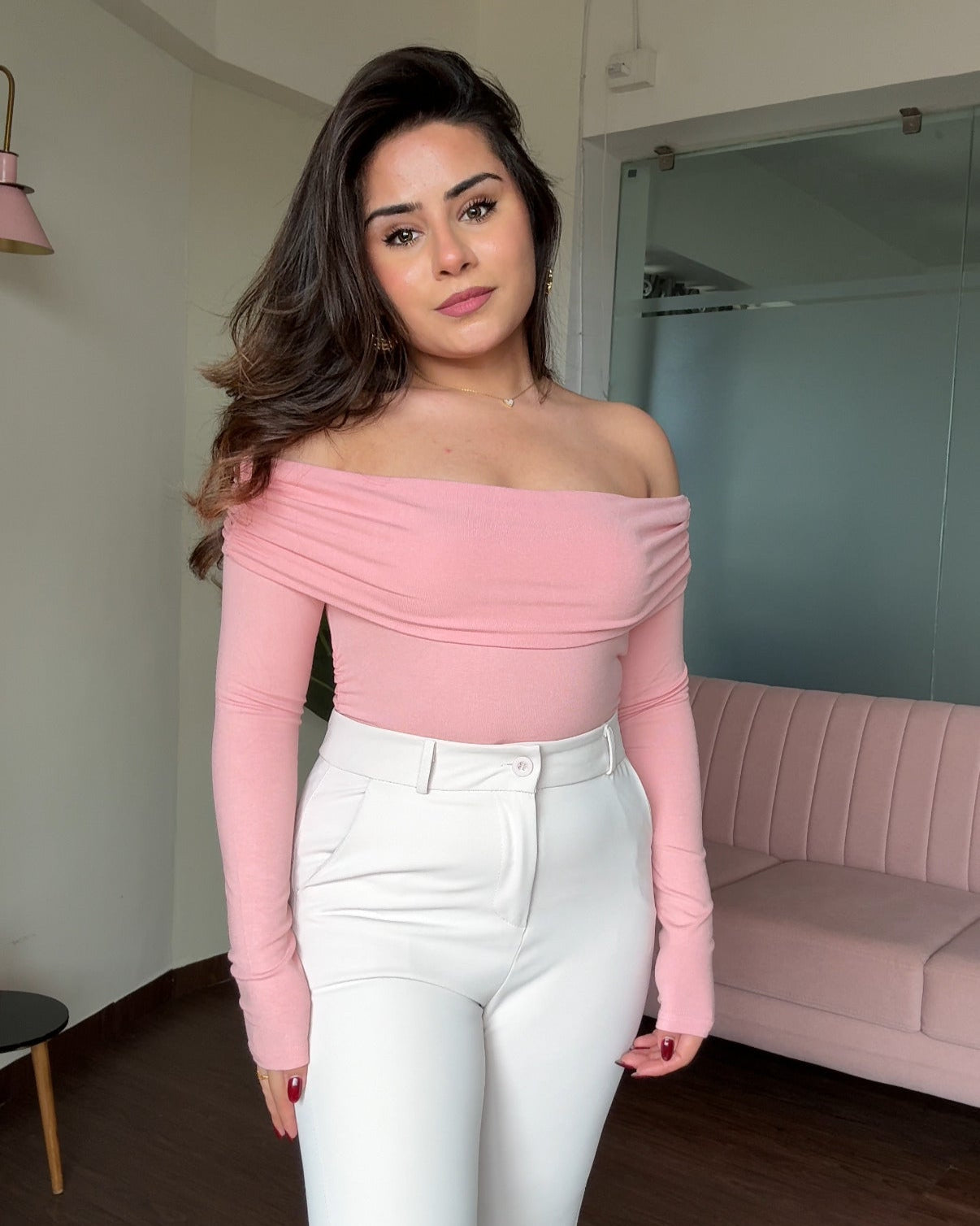 Off Shoulder Full Sleeves Top