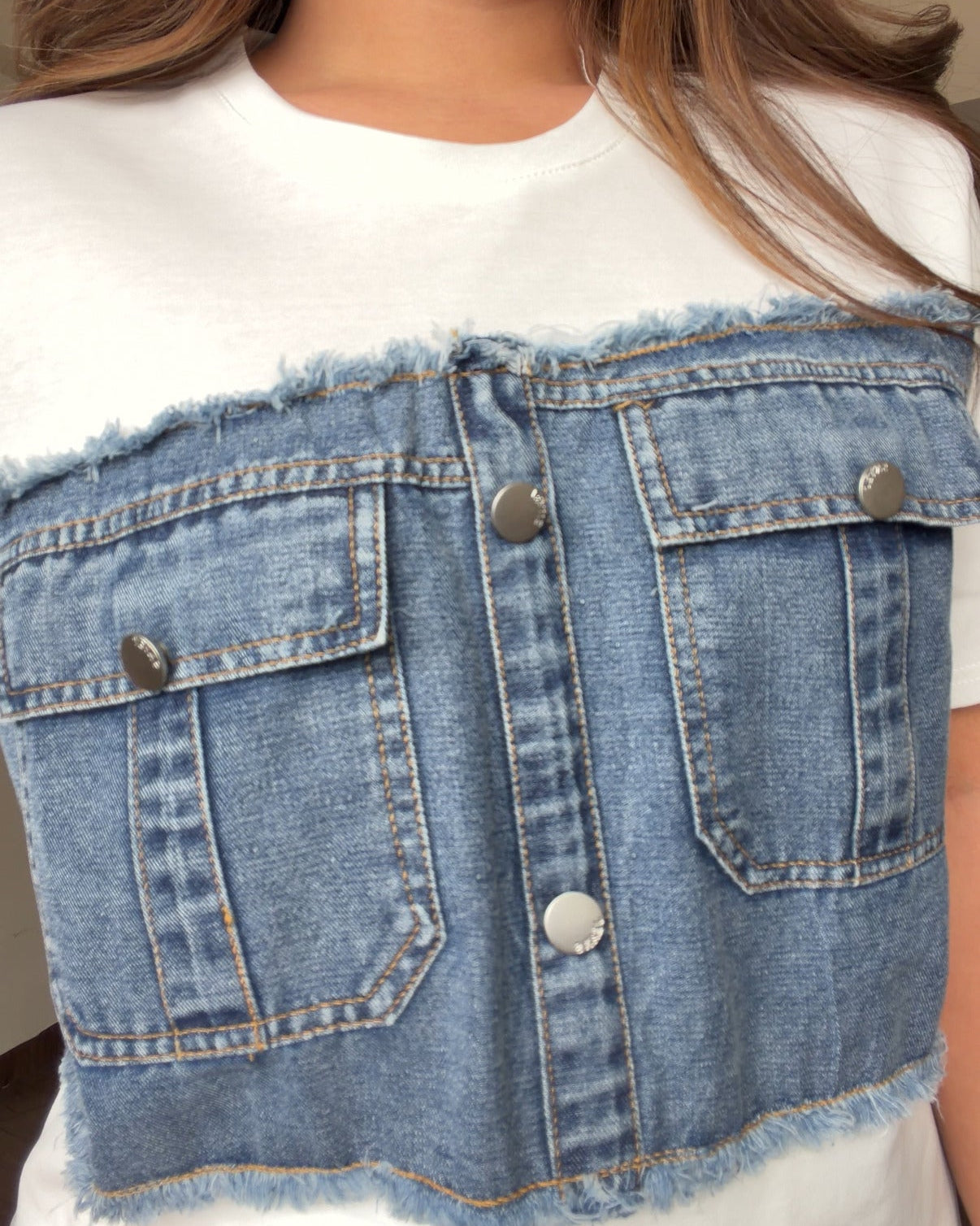 Denim Patchwork T-Shirt Co-ord Set