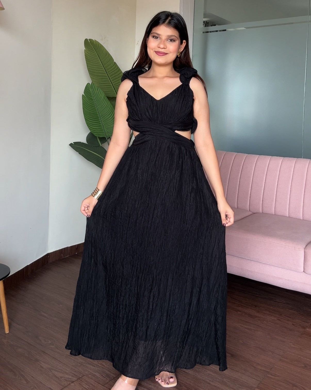 Back Tie Up Maxi Dress