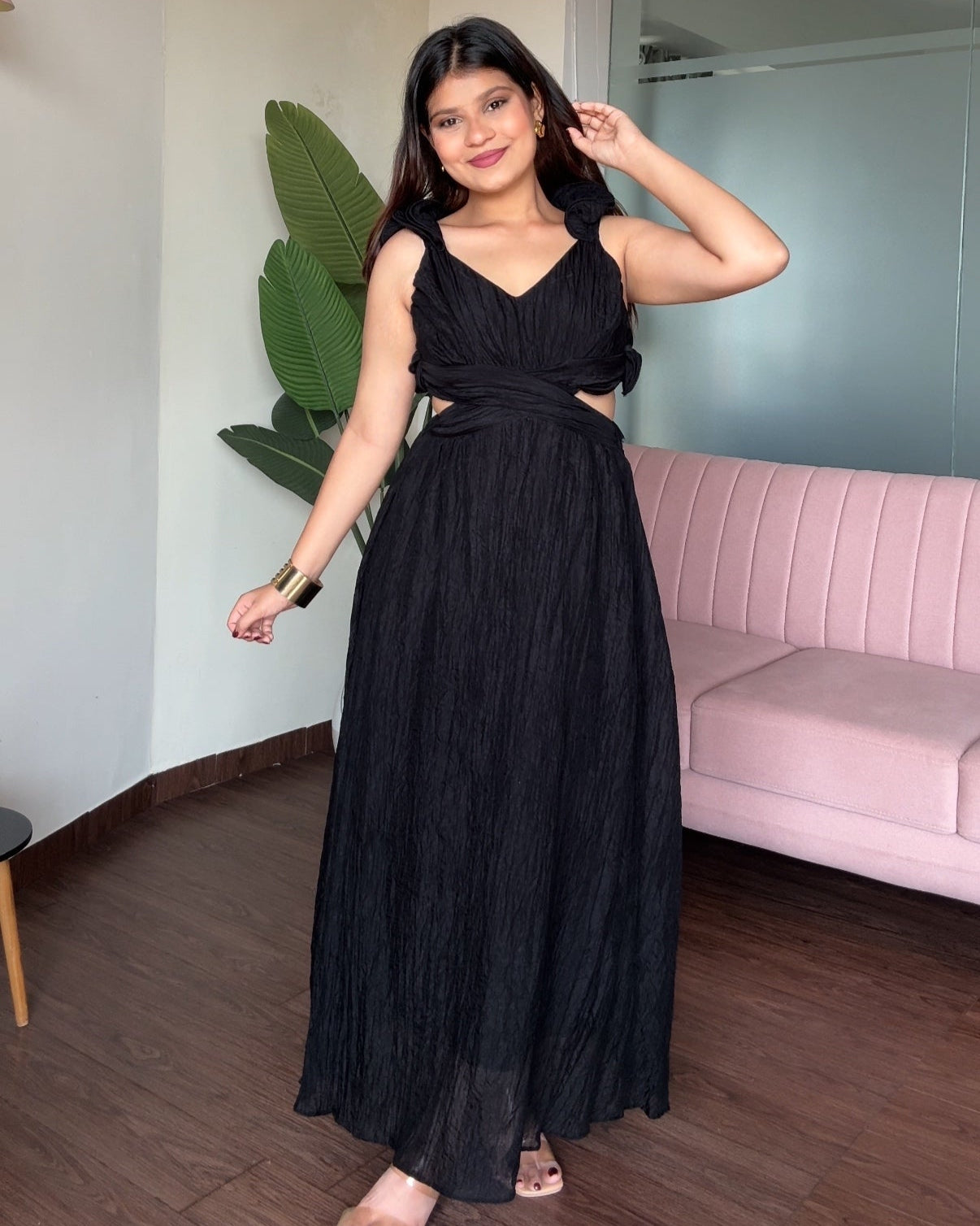 Back Tie Up Maxi Dress