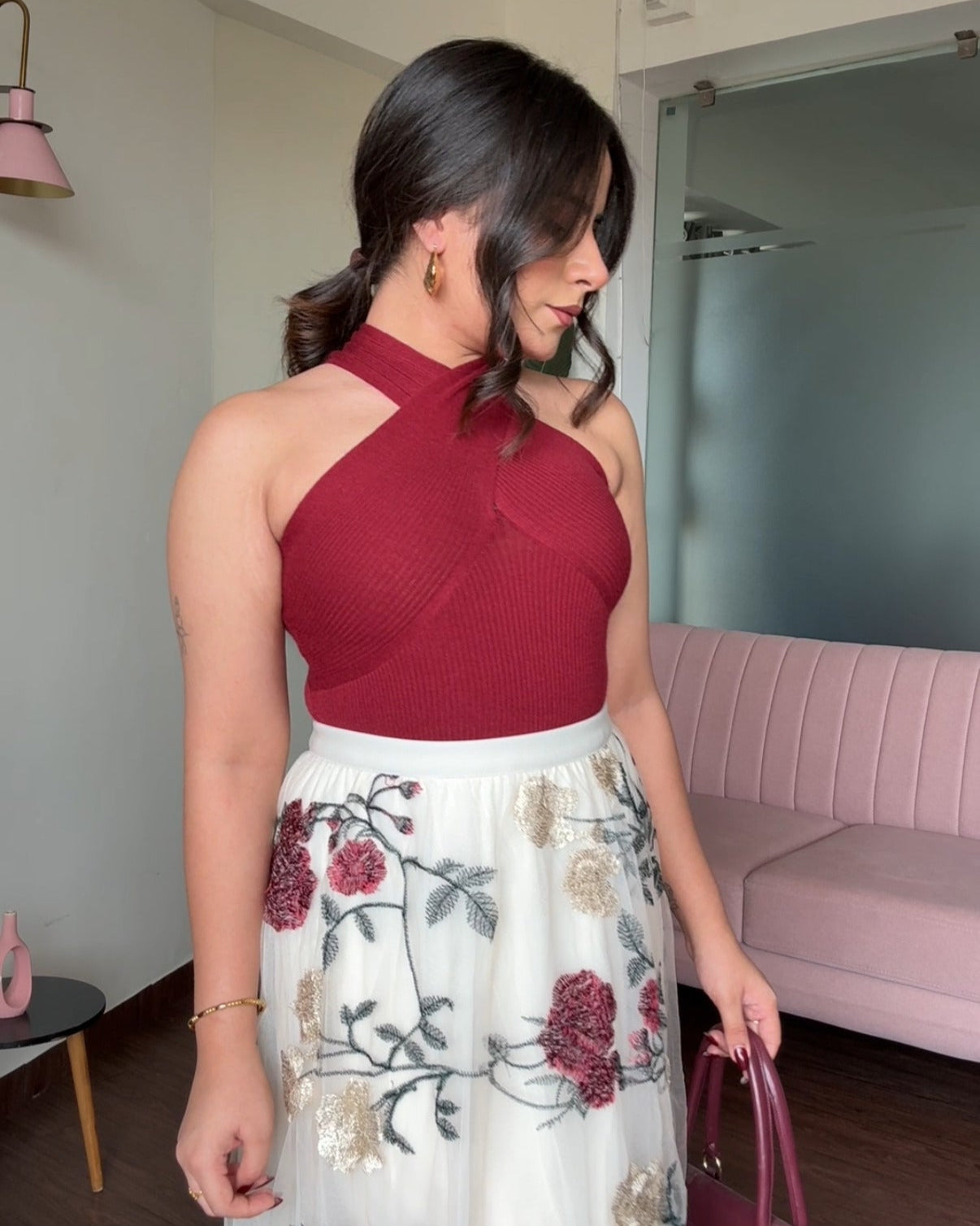 Criss Cross Ribbed Top
