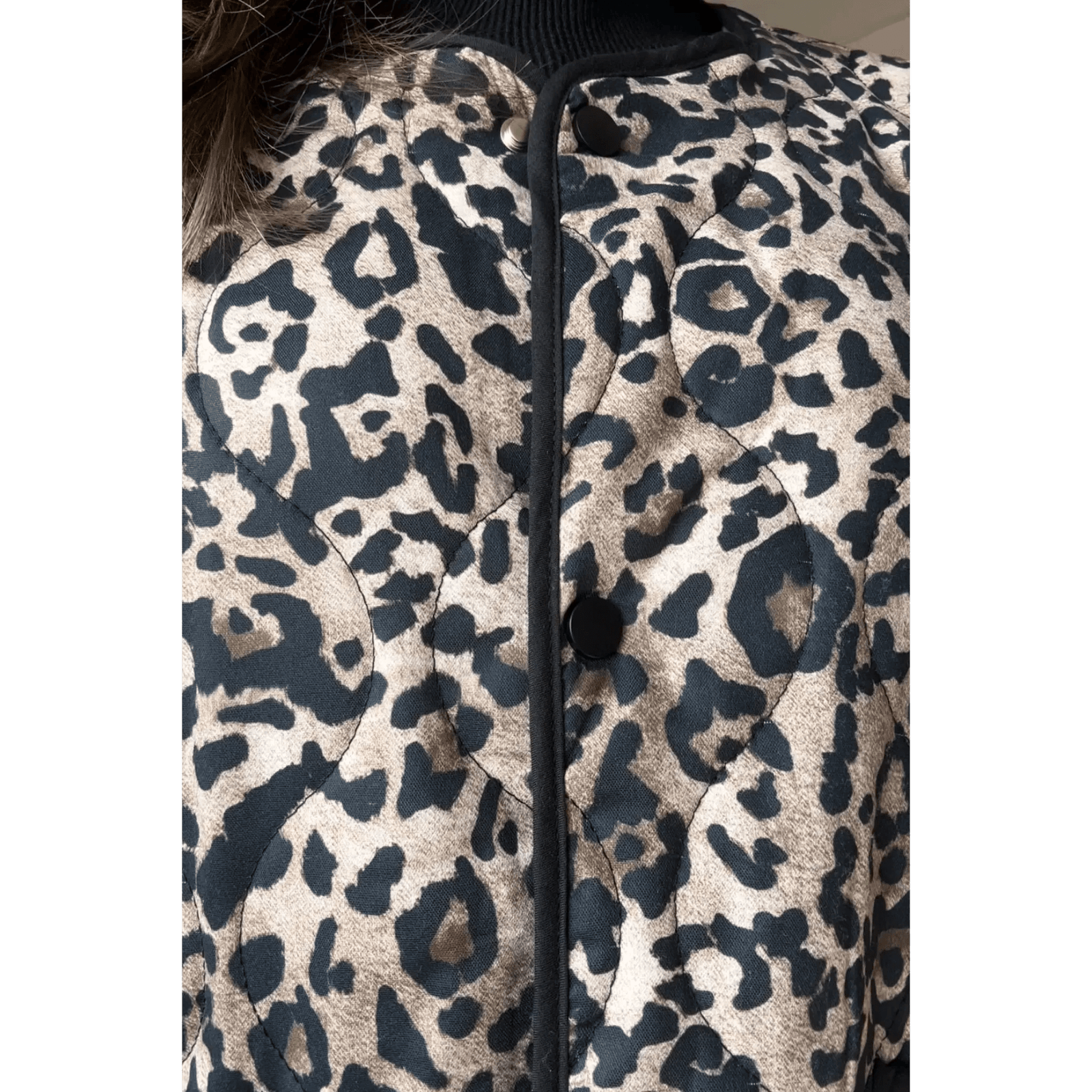 Leopard Printed Textured Jacket