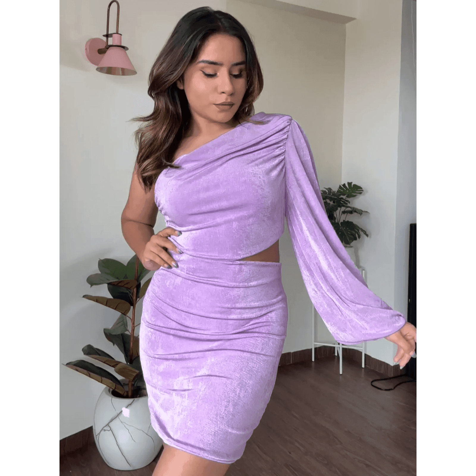 Cut Out One Shoulder Dress