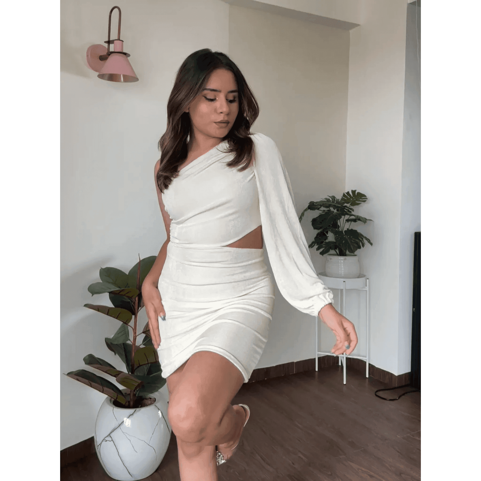 Cut Out One Shoulder Dress