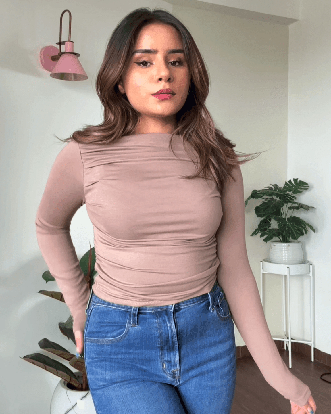 Boat Neck Fitted Top